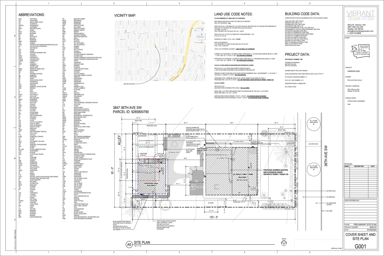 Site plan for 3847 36th Ave SW