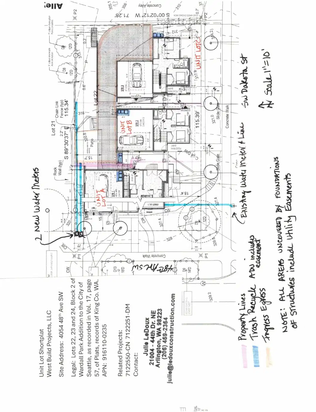 Site plan for 4054 48th Ave SW