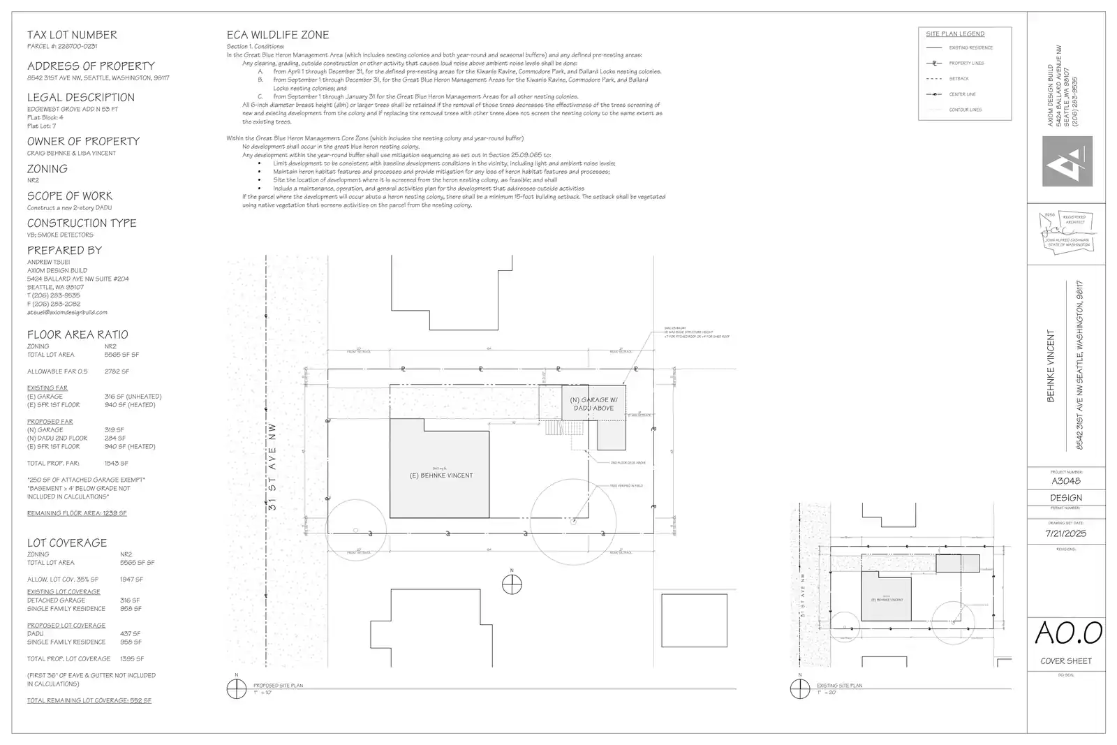 Site plan for 8542 31st Ave NW