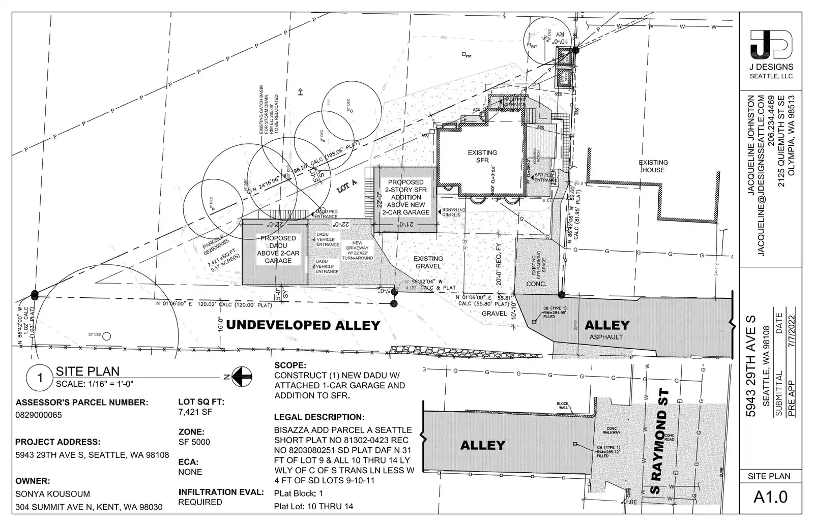 Site plan for 5943 29th Ave S