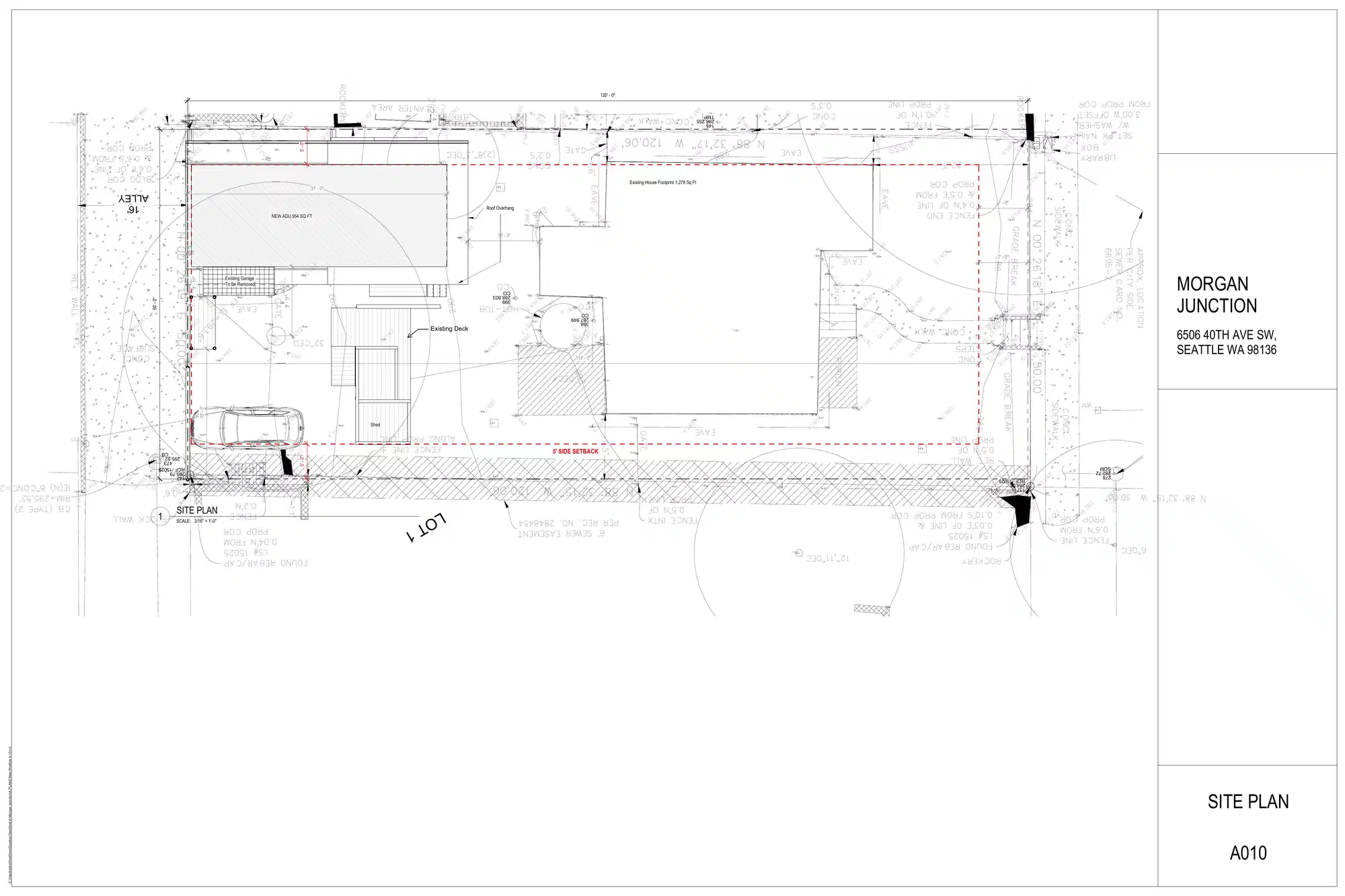 Site plan for 6506 40th Ave SW