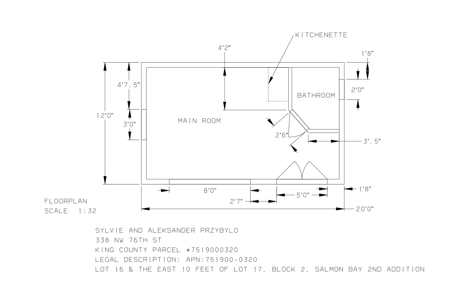 Site plan for 338 NW 76th St