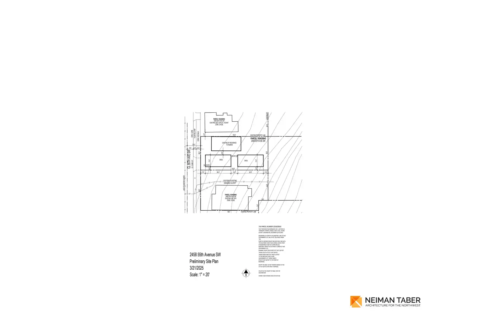 Site plan for 2458 55th Ave SW