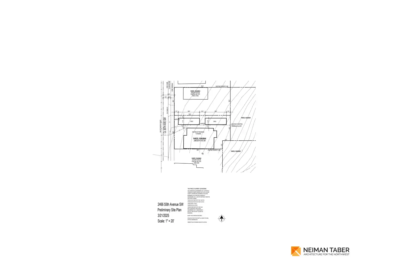 Site plan for 2466 55th Ave SW