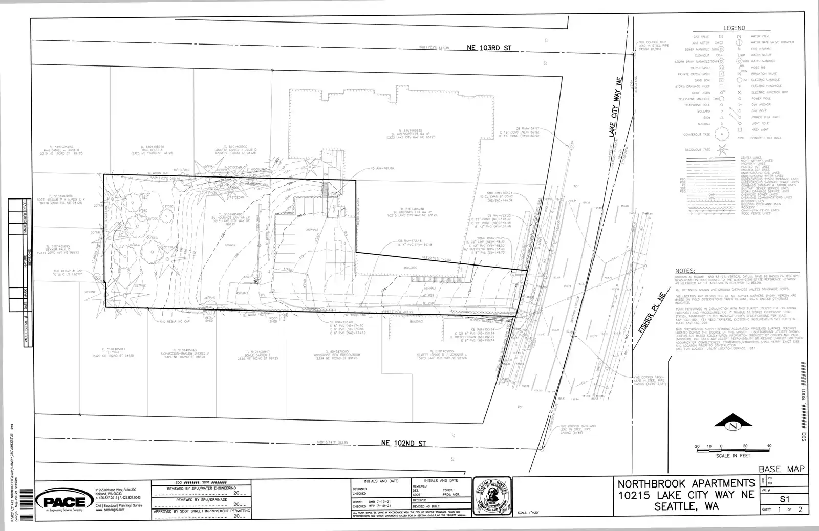 Site plan for 10215 Lake City Way NE