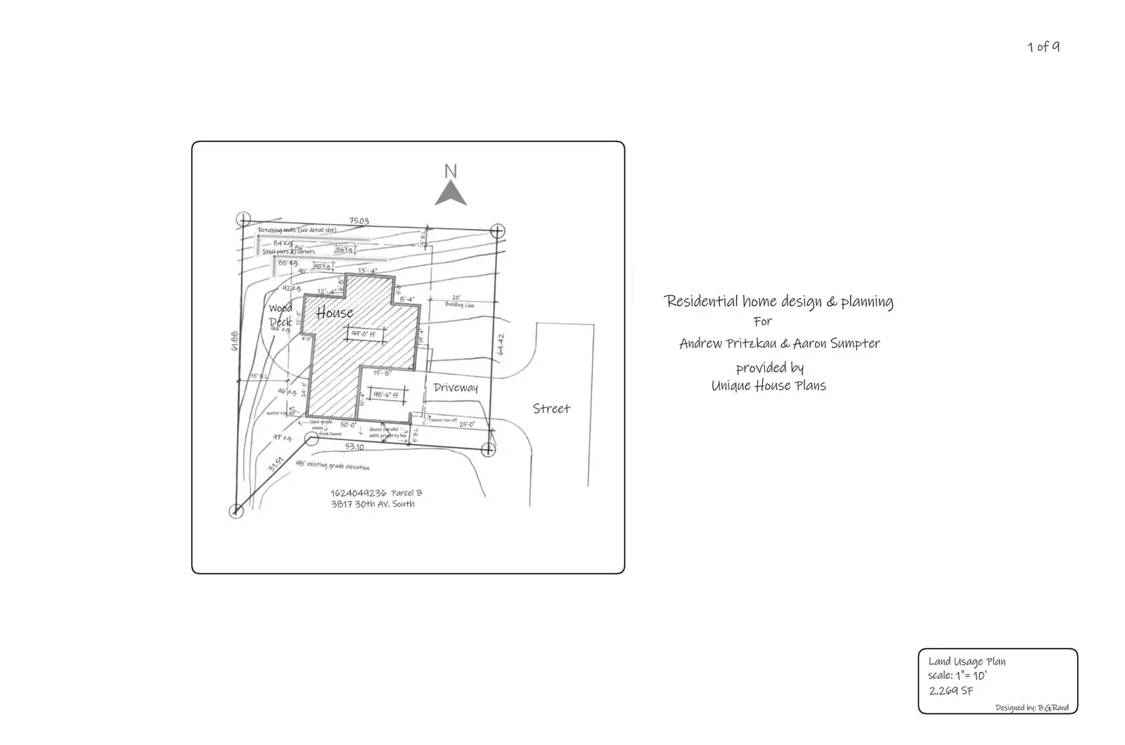 Site plan for 3817 30th Ave S