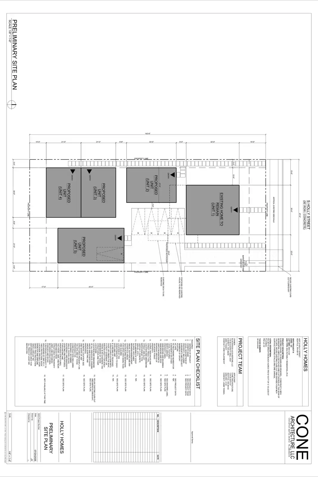 Site plan for 4507 S Holly St