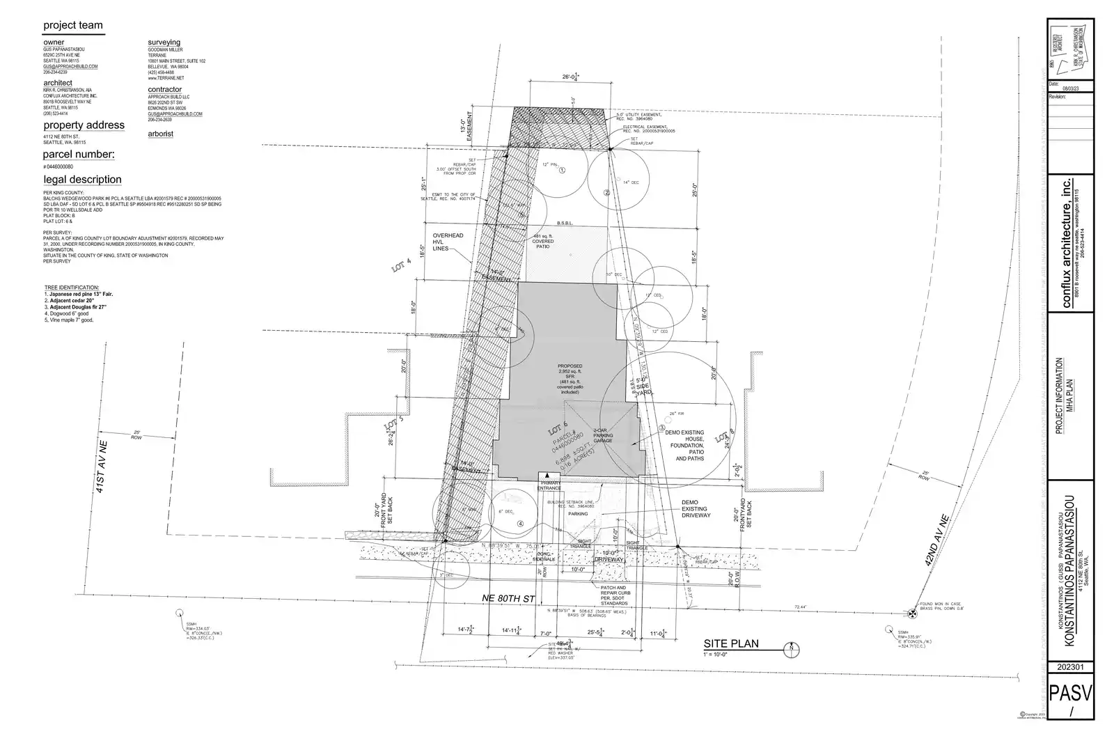 Site plan for 4112 NE 80th St