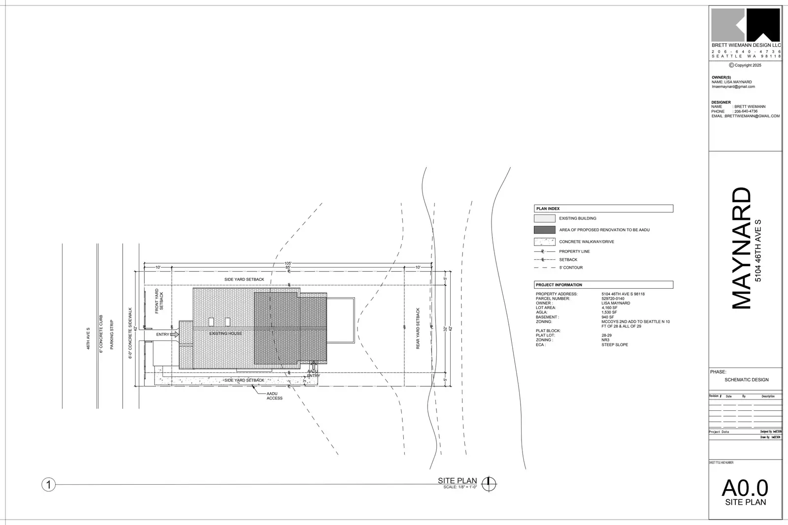 Site plan for 5104 46th Ave S