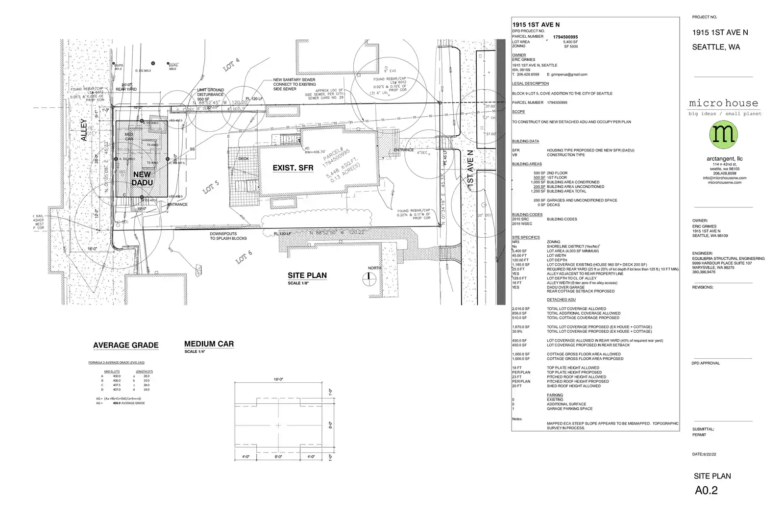 Site plan for 1913 1st Ave N