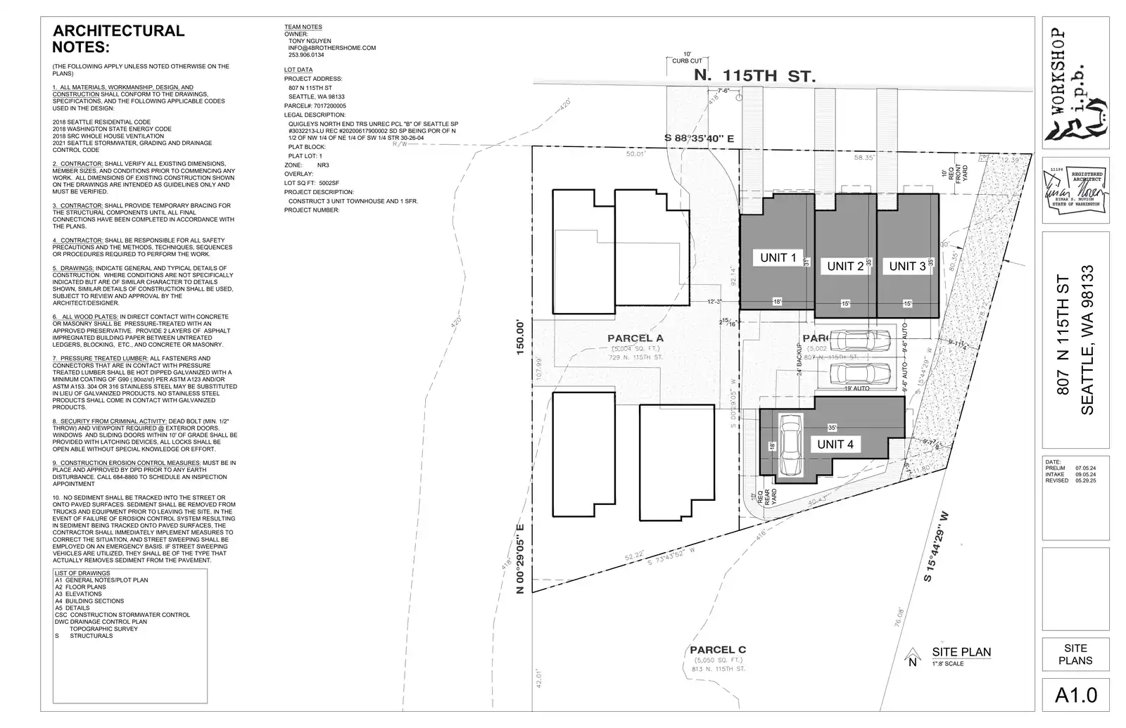 Site plan for 807 N 115th St