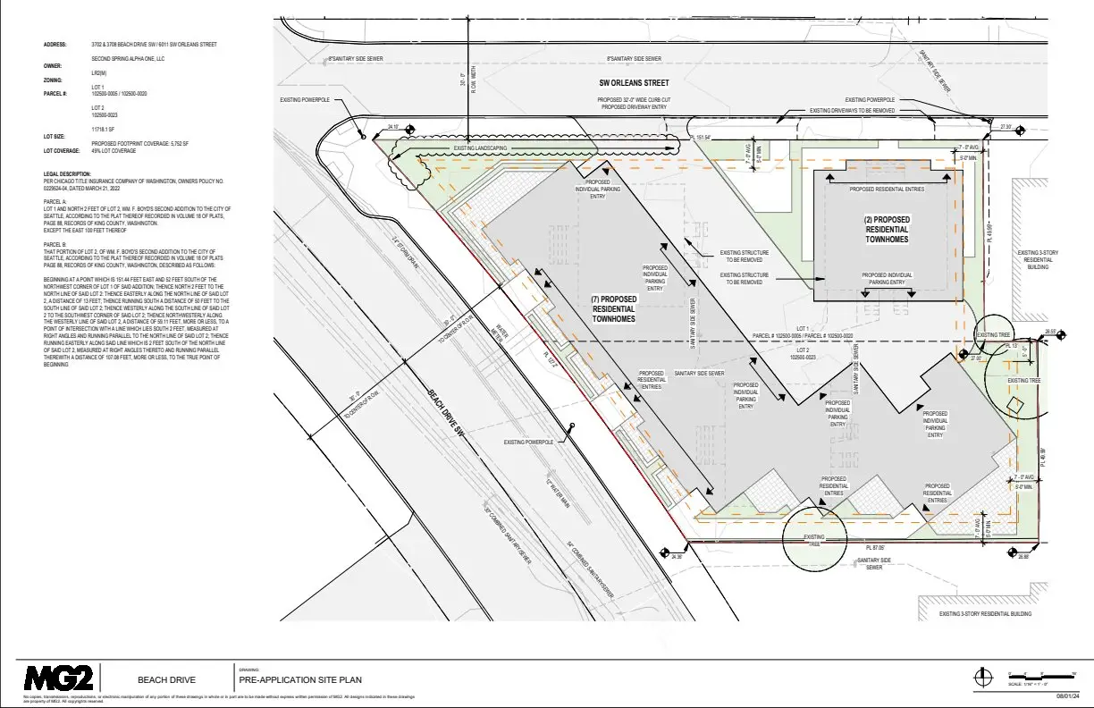 Site plan for 3702 Beach Dr SW