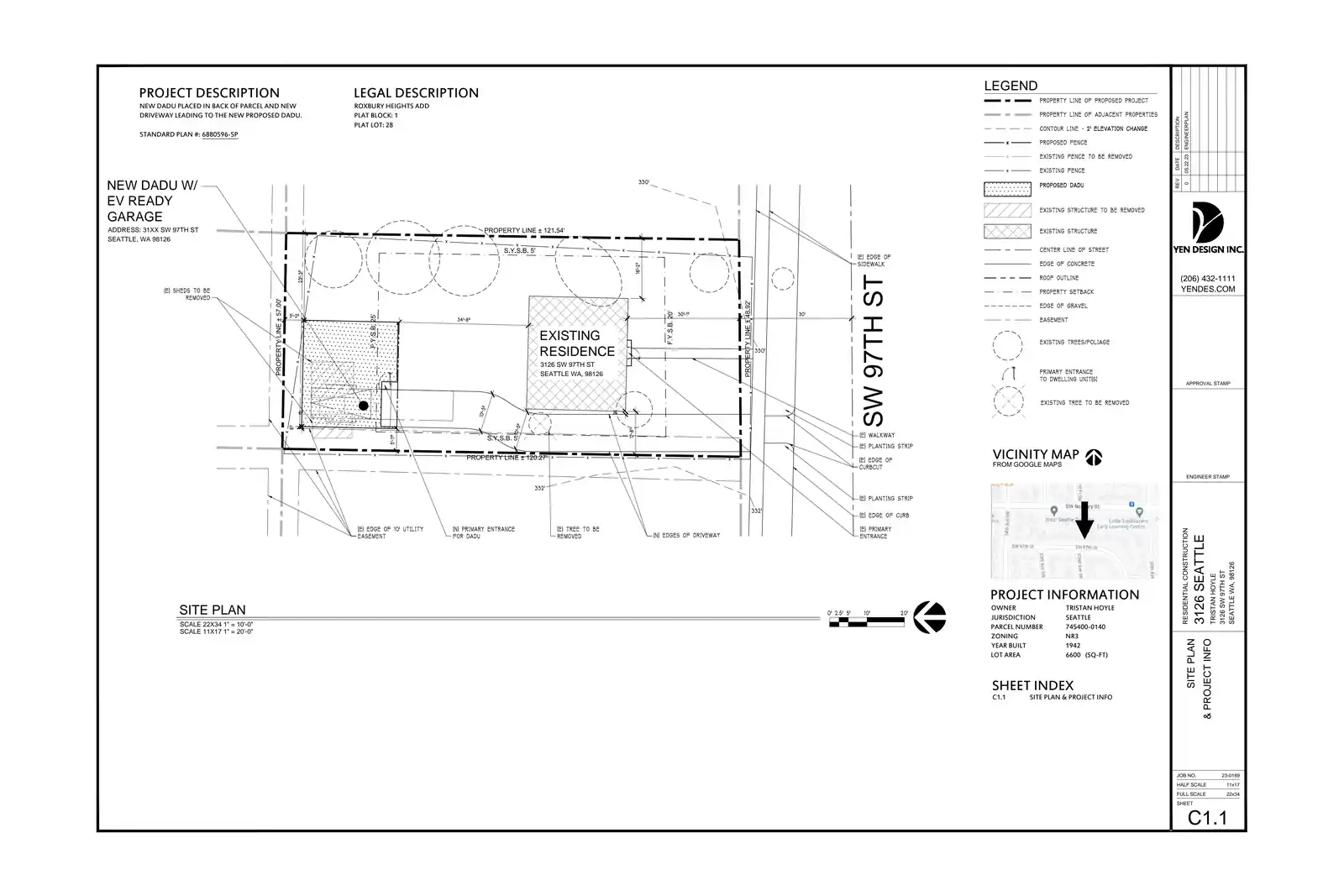 Site plan for 3128 SW 97th St