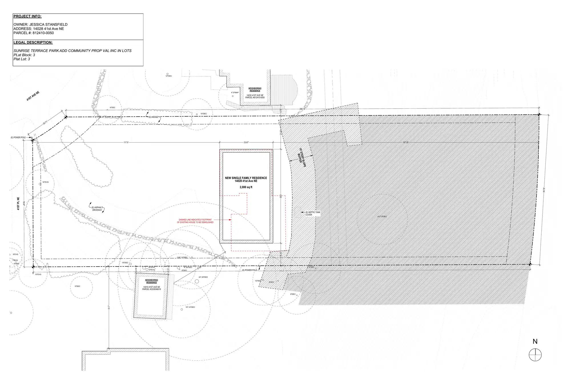 Site plan for 14028 41st Ave NE