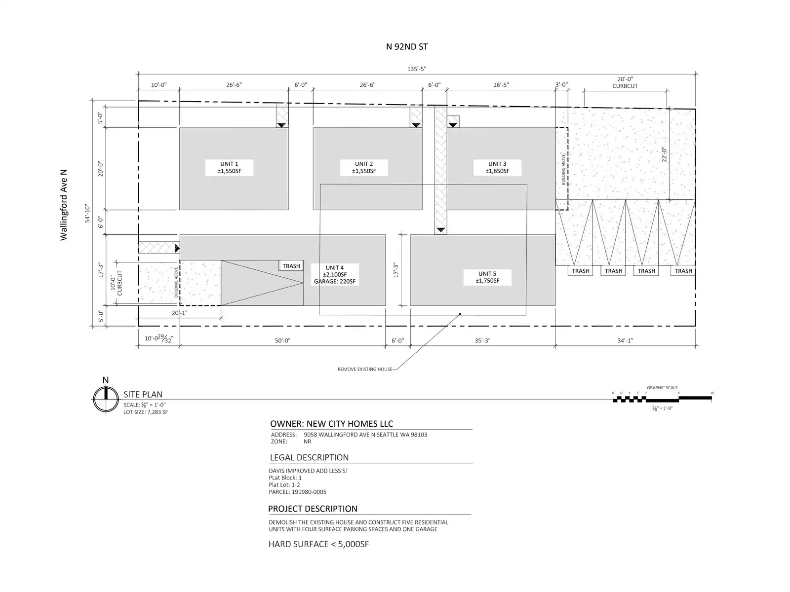 Site plan for 9058 Wallingford Ave N