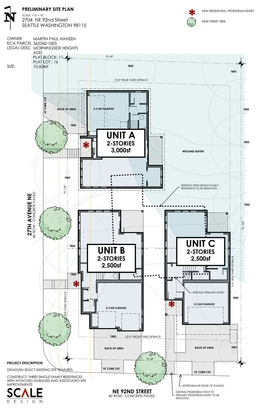 Site plan for 2704 NE 92nd St