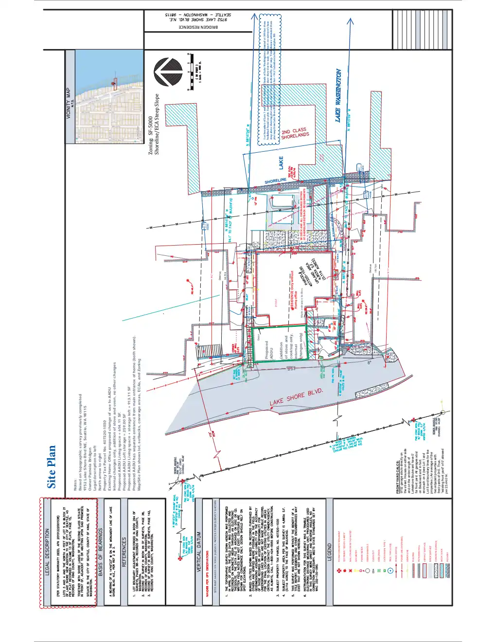 Site plan for 9752 Lake Shore Blvd NE
