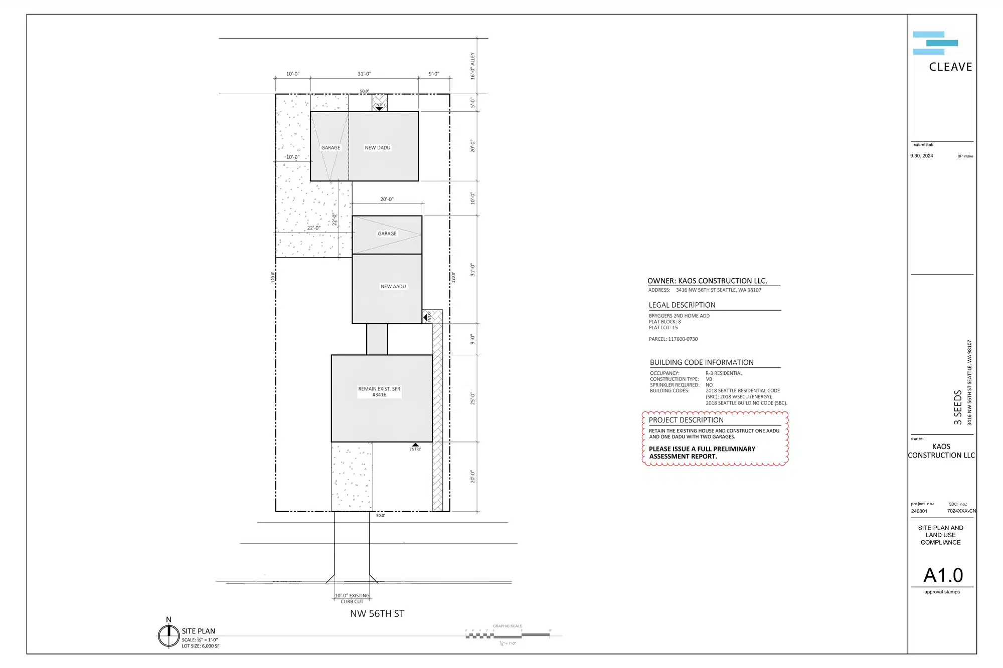 Site plan for 3416 NW 56th St