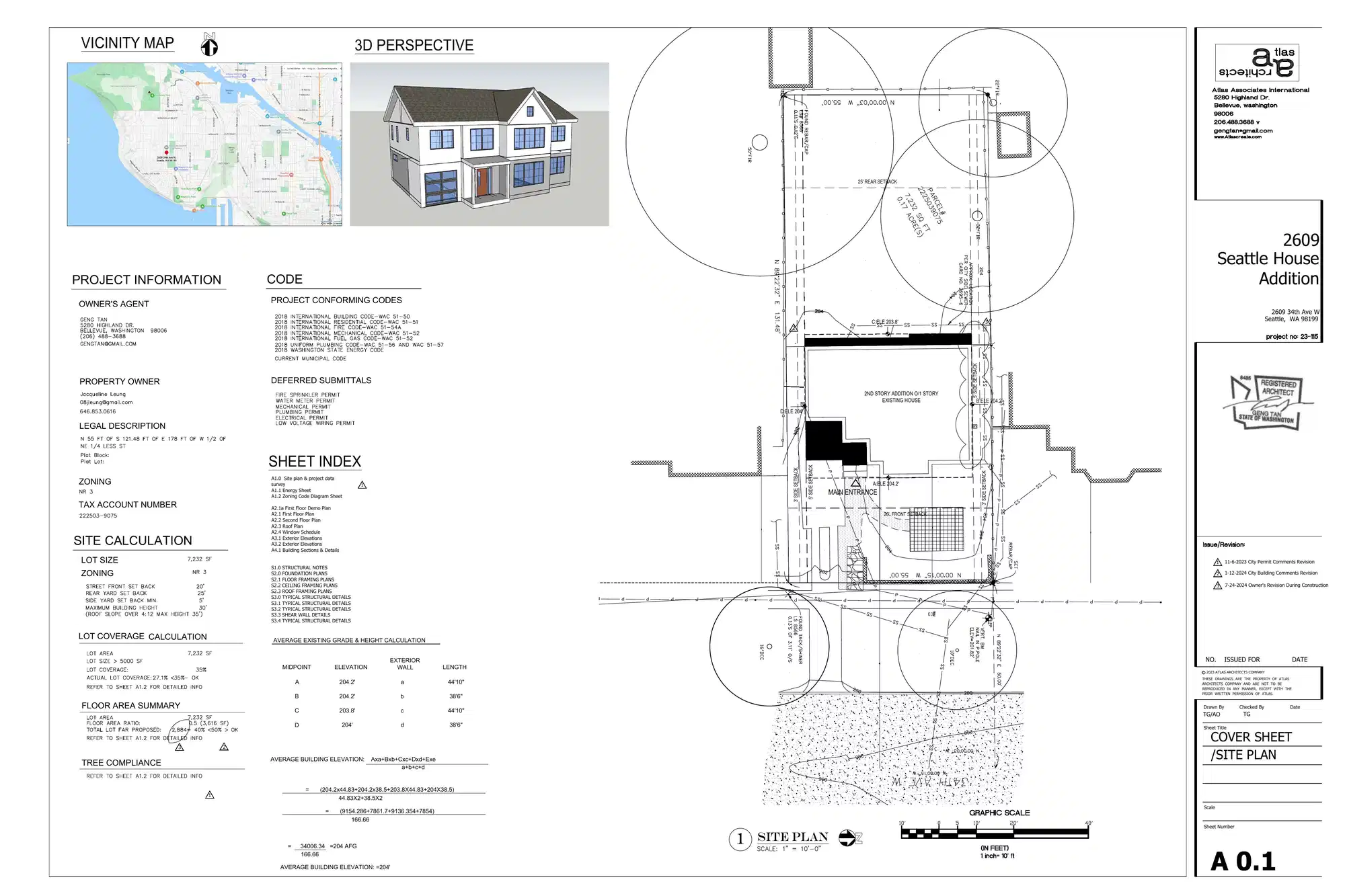 Site plan for 2609 34th Ave W