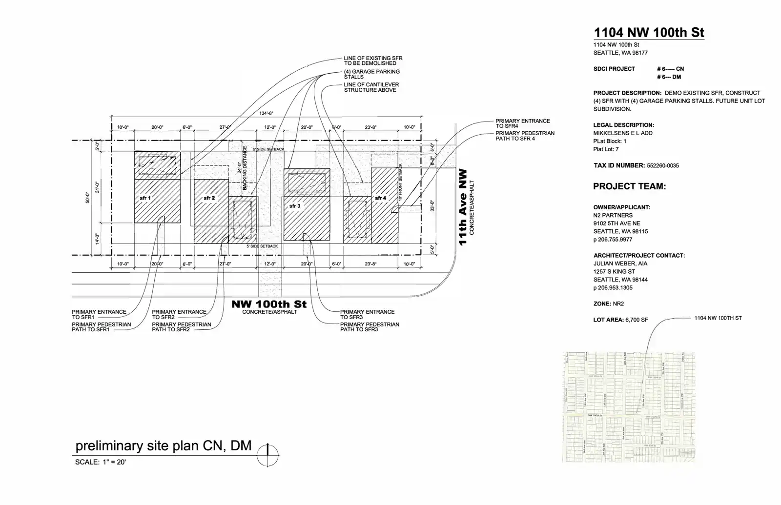 Site plan for 1104 NW 100th St