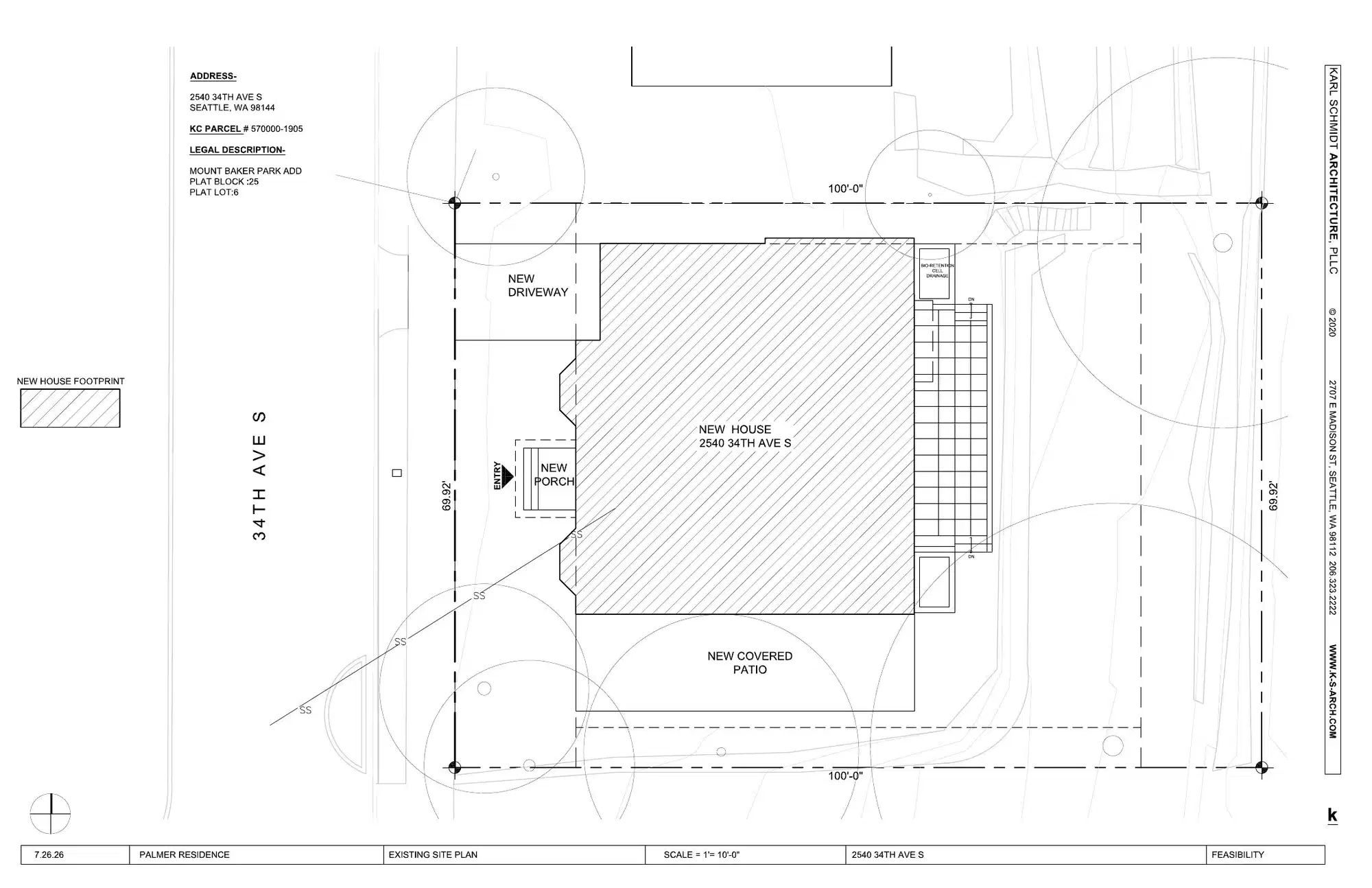 Site plan for 2540 34th Ave S