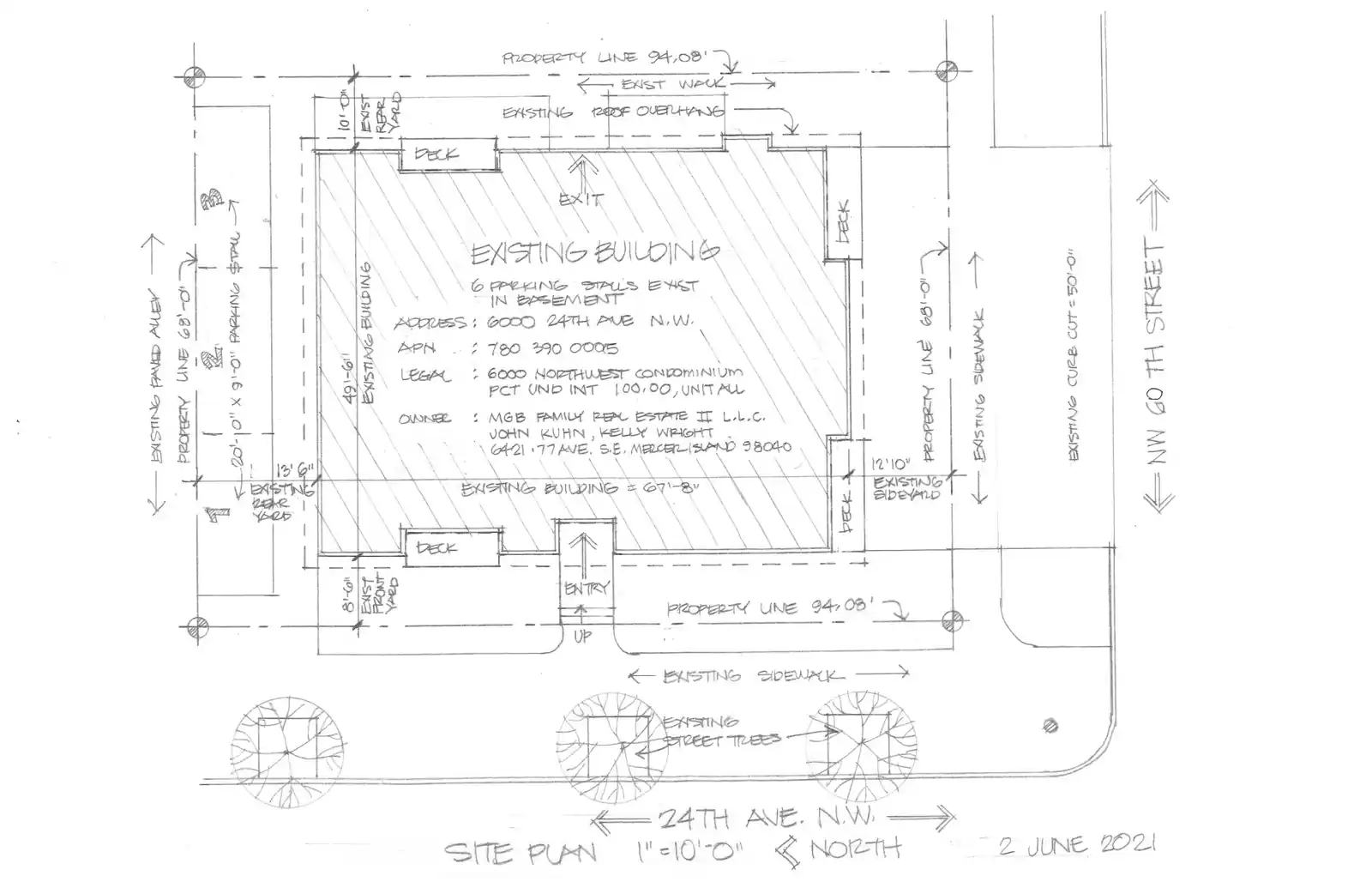 Site plan for 6000 24th Ave NW