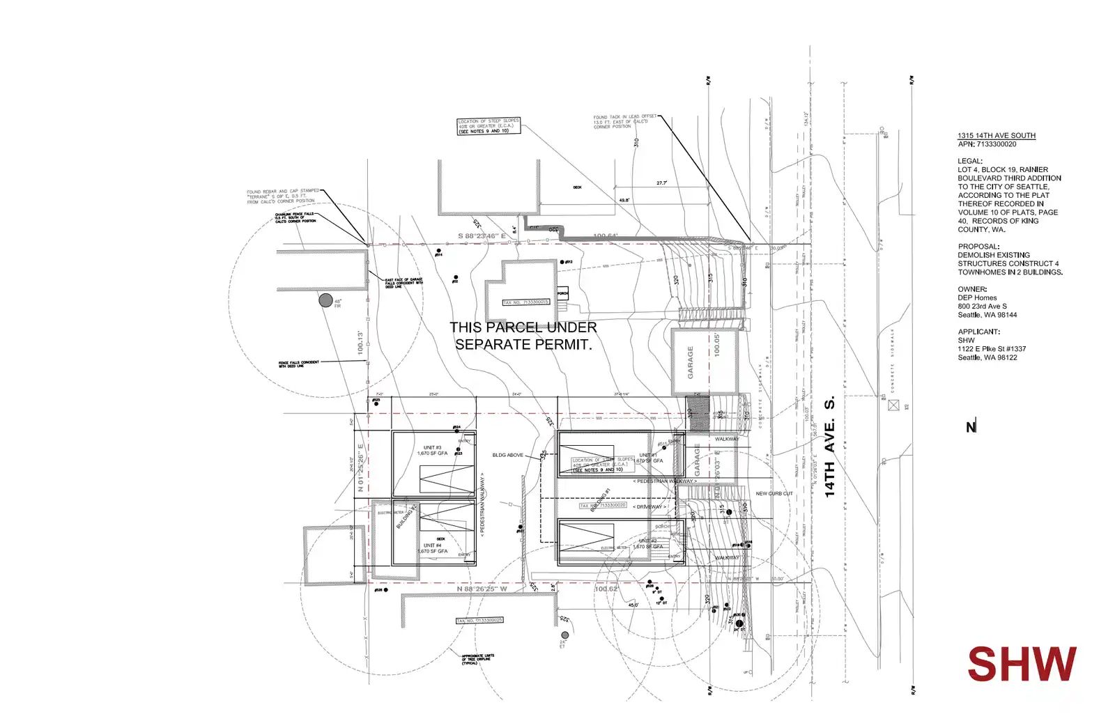 Site plan for 1315 14th Ave S