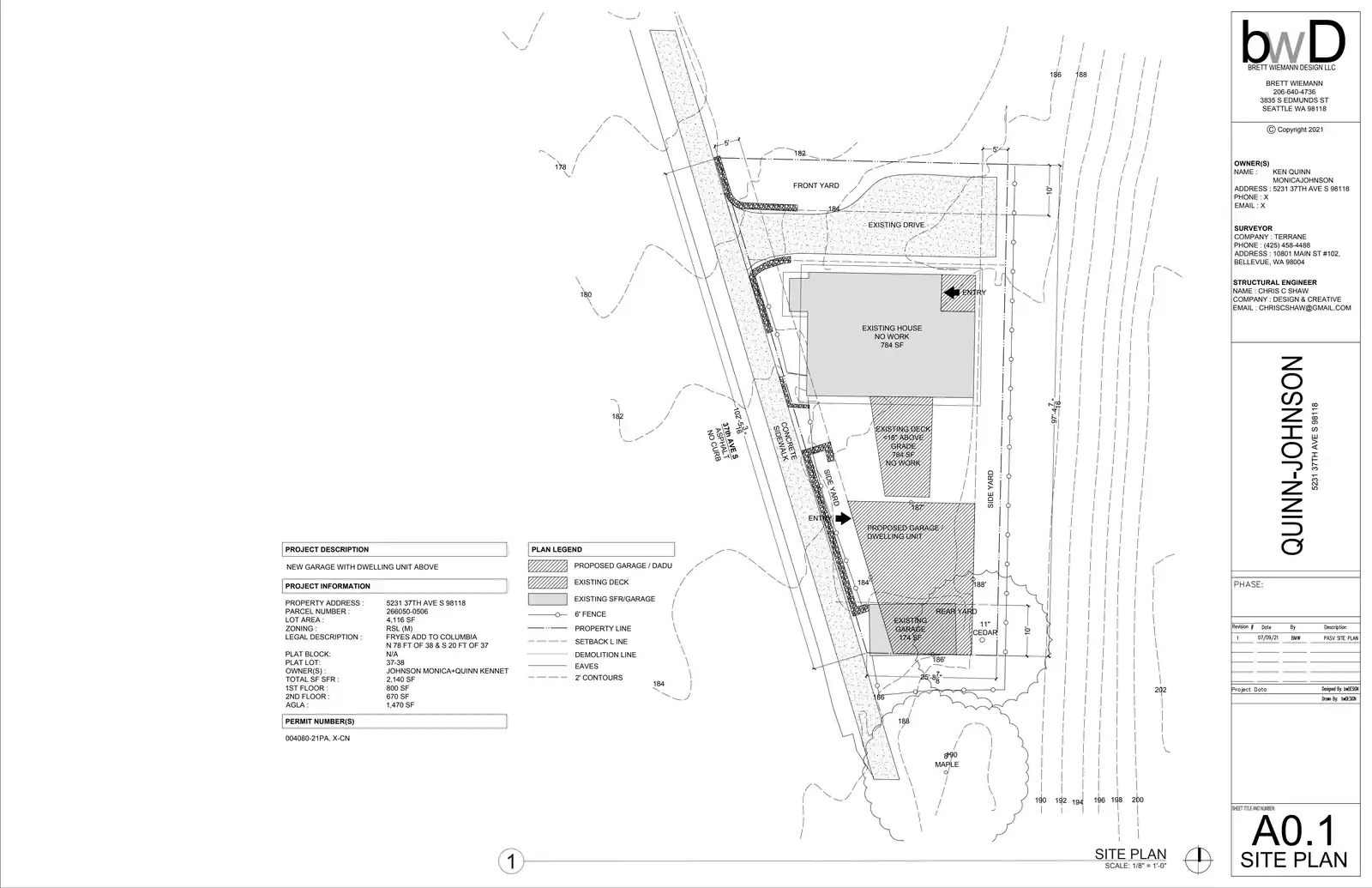 Site plan for 5231 37th Ave S