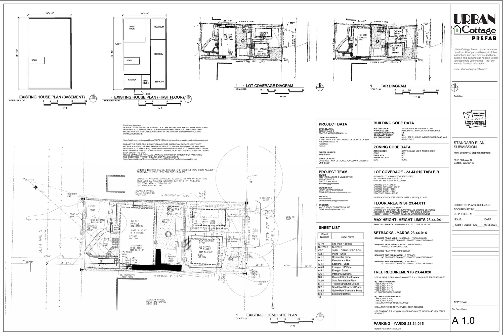 Site plan for 8018 36th Ave S