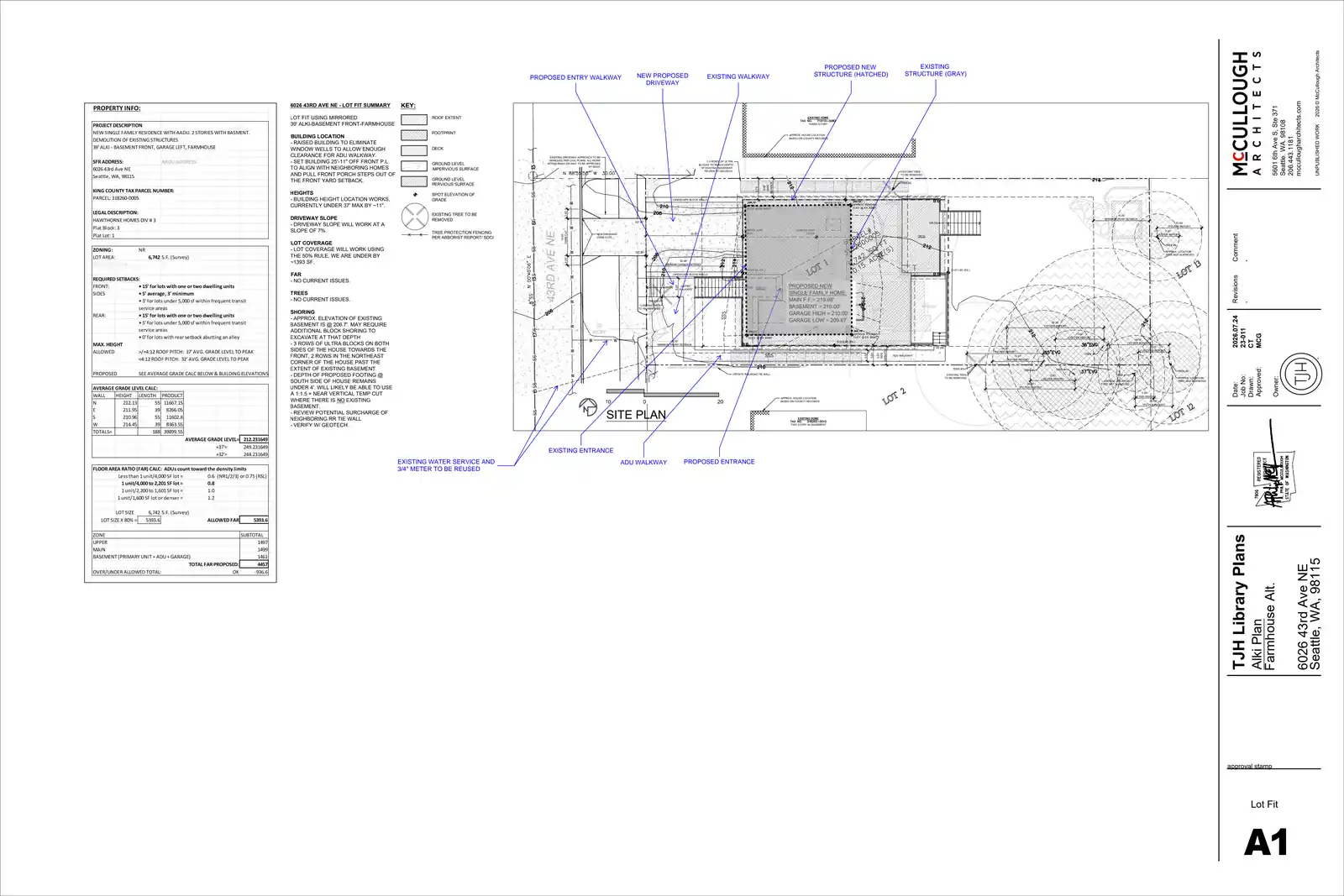 Site plan for 6026 43rd Ave NE