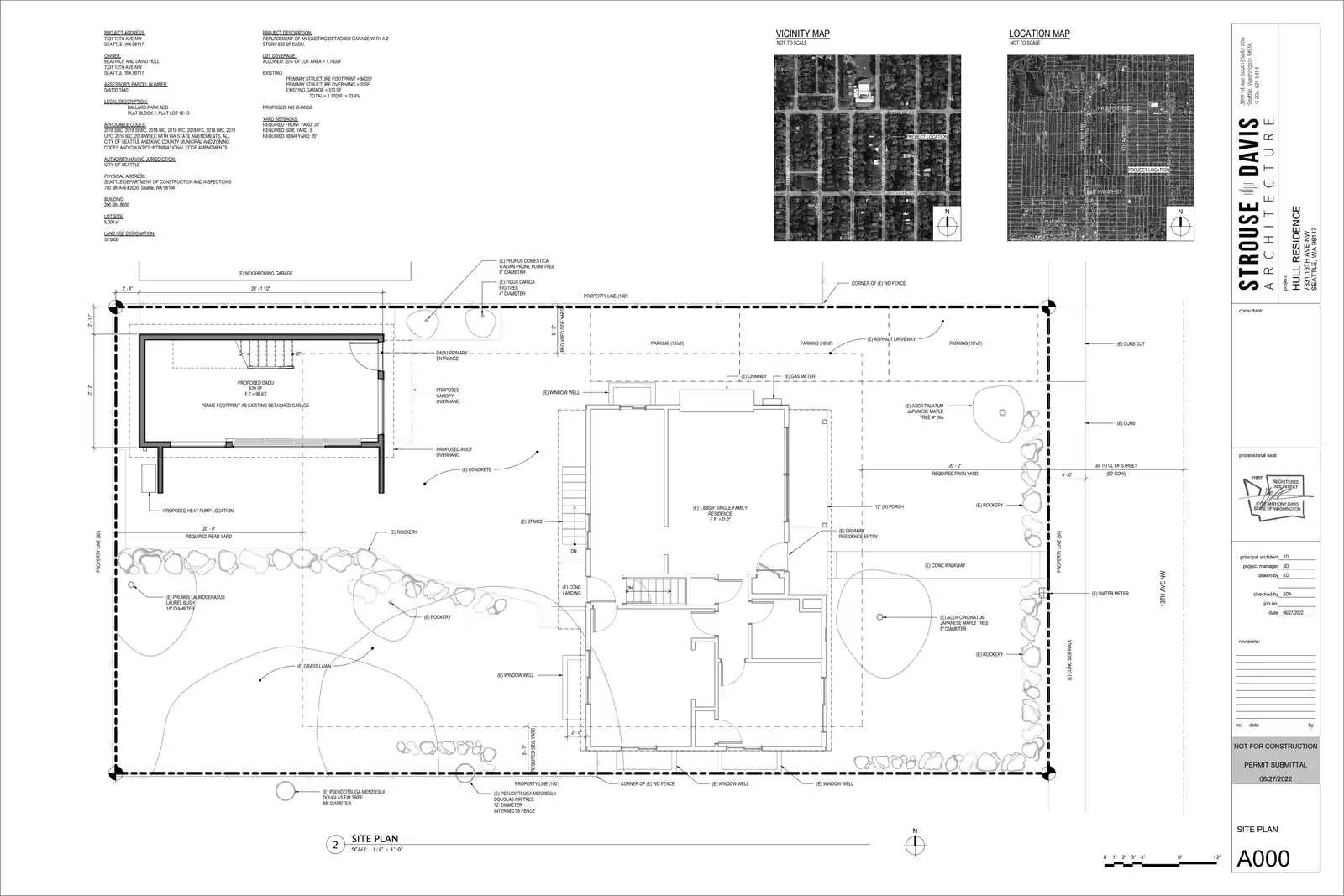 Site plan for 7331 13th Ave NW