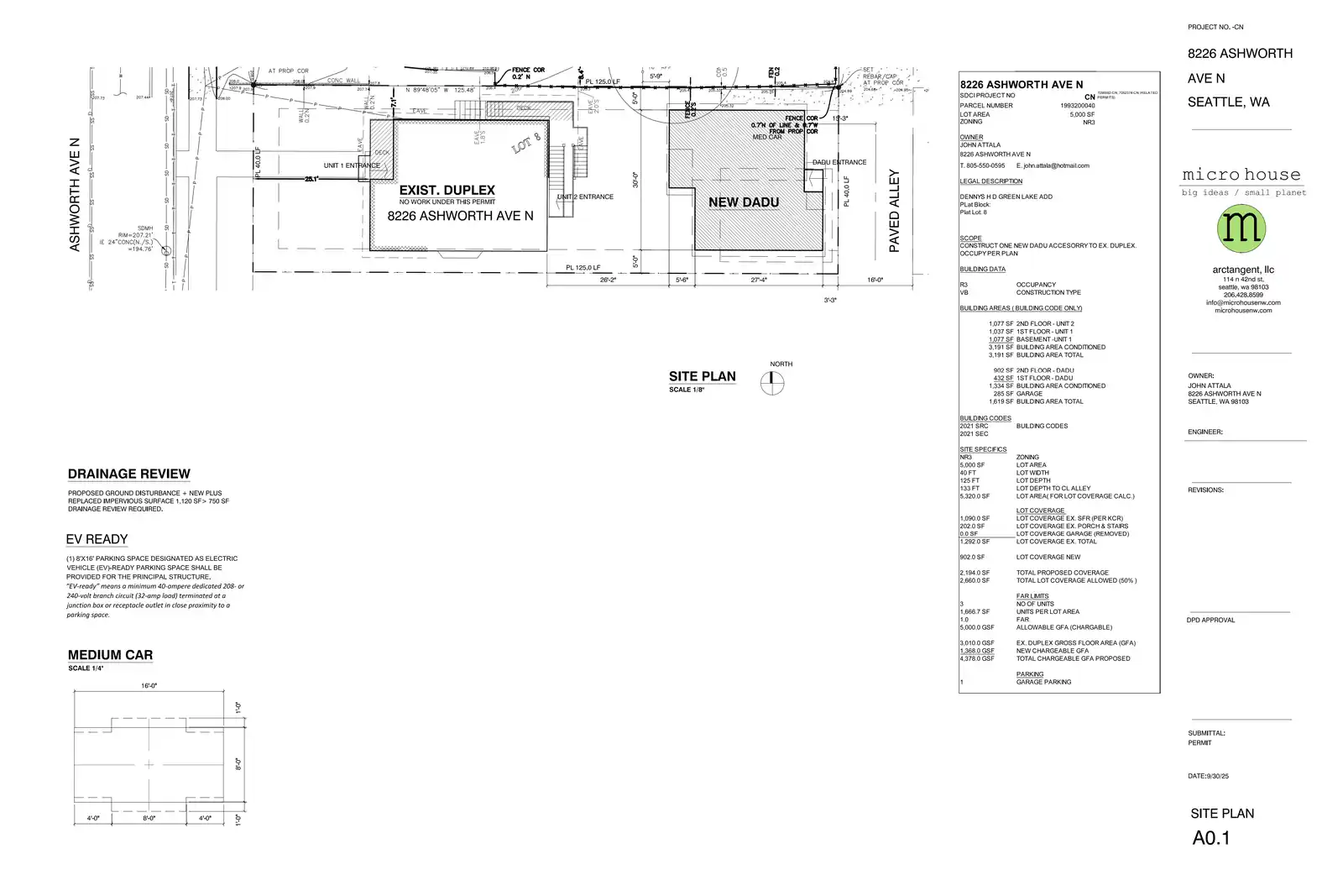 Site plan for 8228 Ashworth Ave N