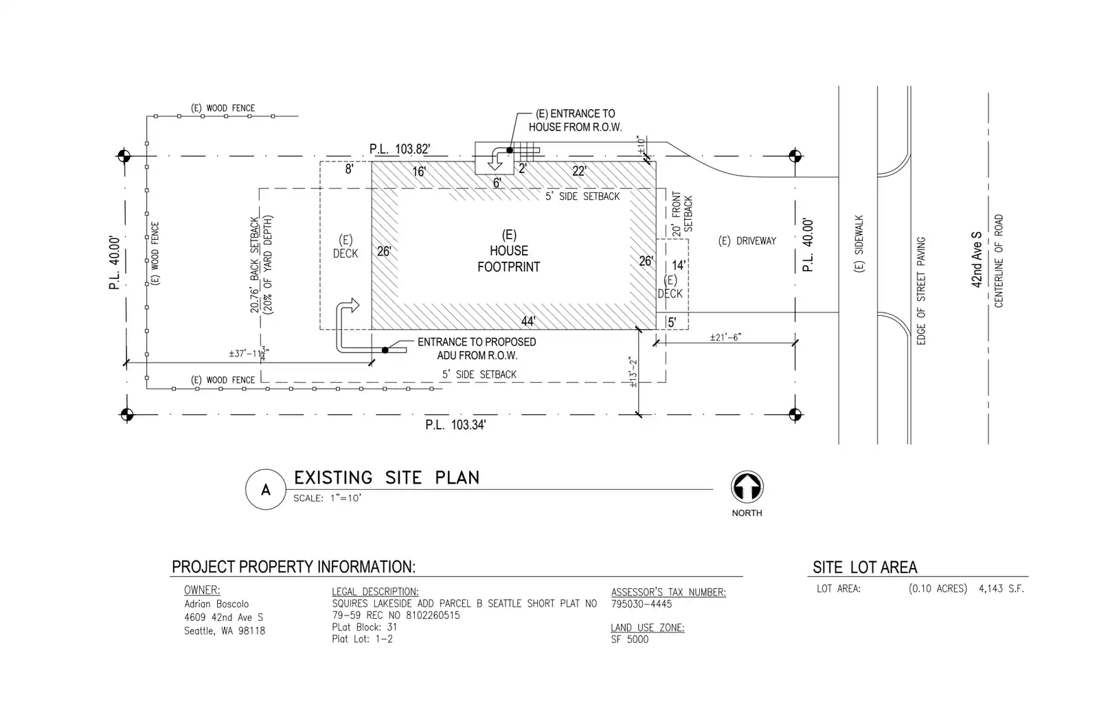 Site plan for 4609 42nd Ave S