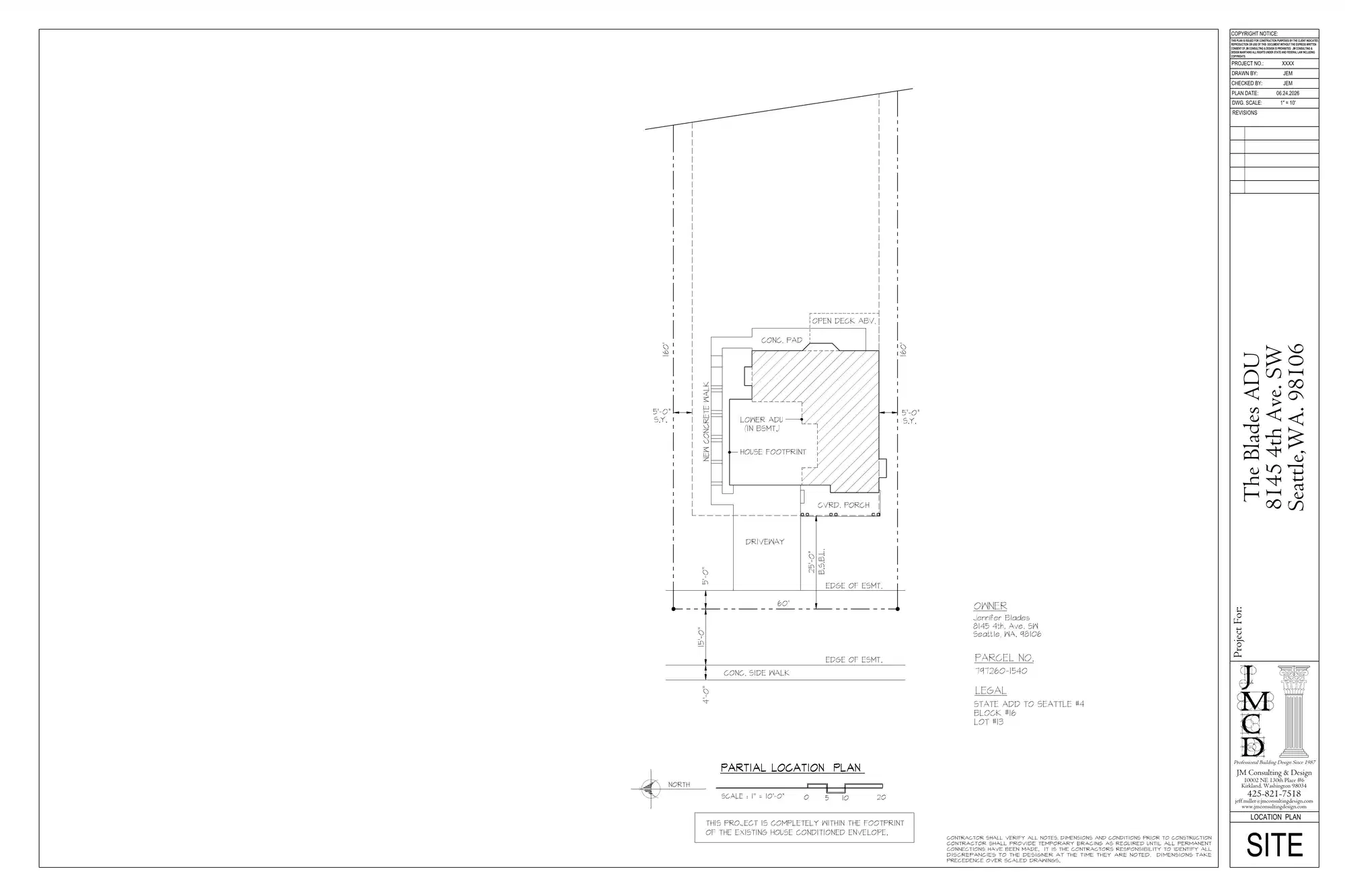Site plan for 8145 4th Ave SW