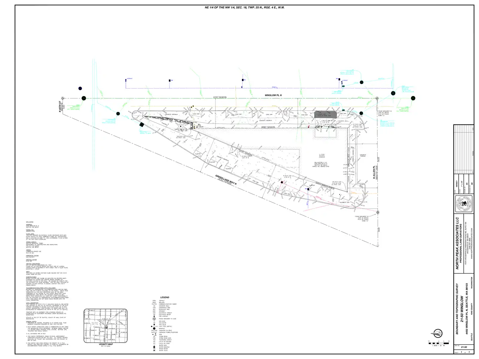 Site plan for 4450 Green Lake Way N