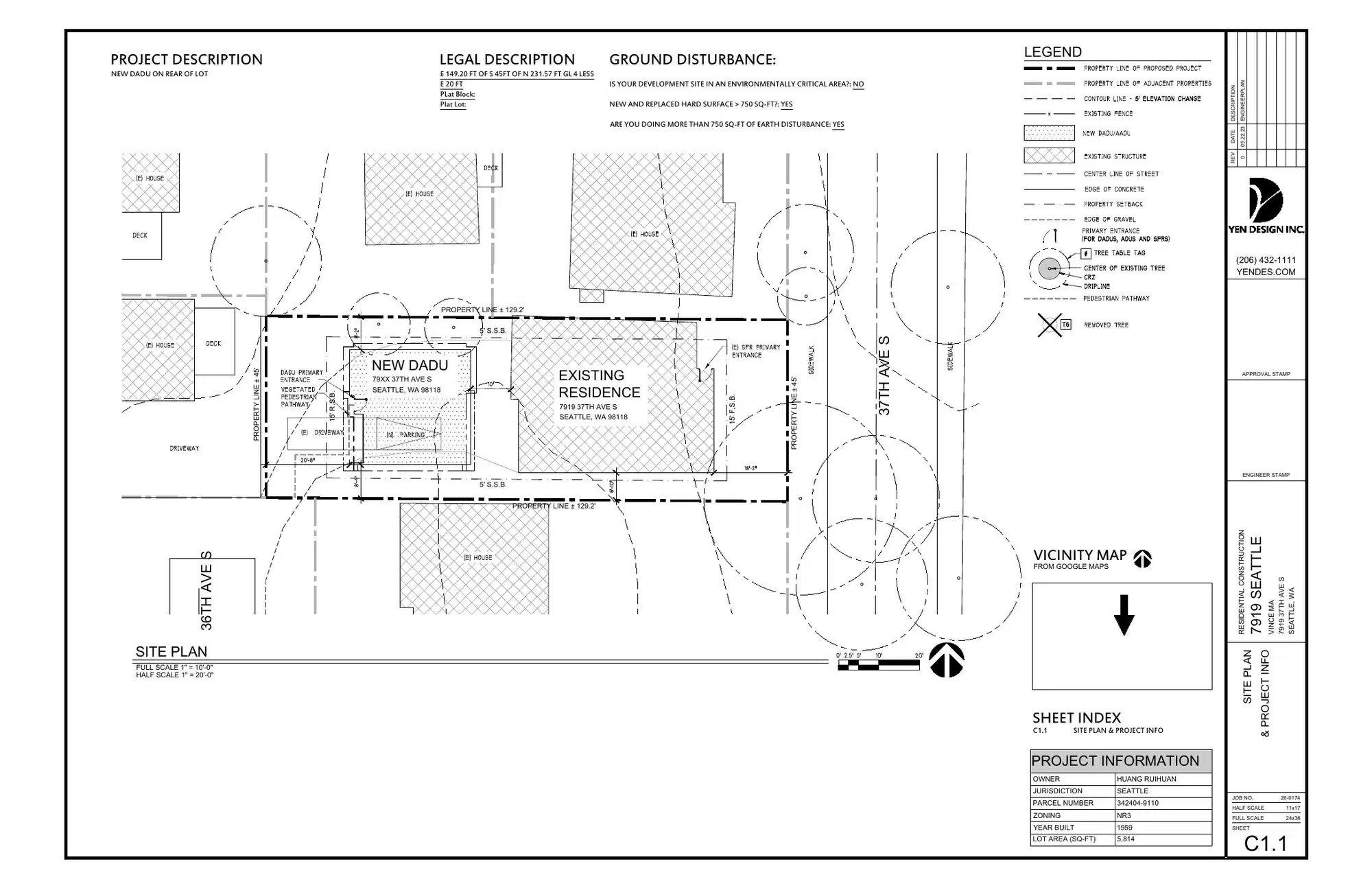 Site plan for 7919 37th Ave S