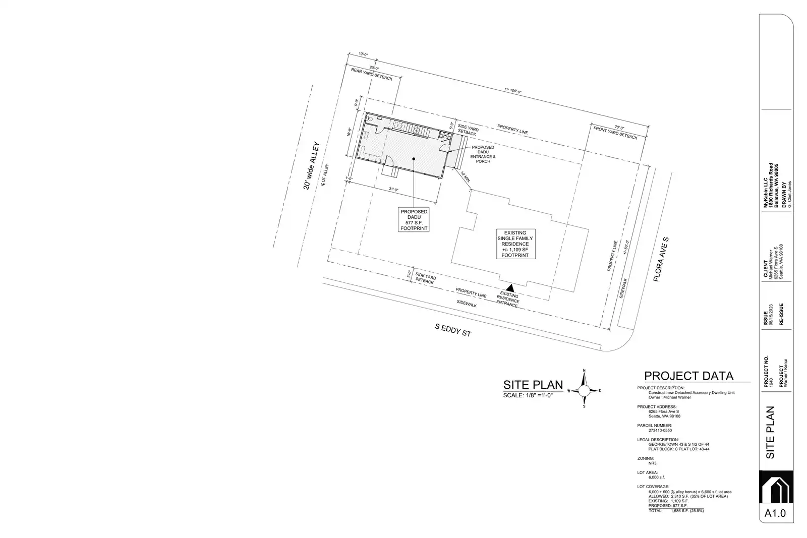 Site plan for 6265 Flora Ave S