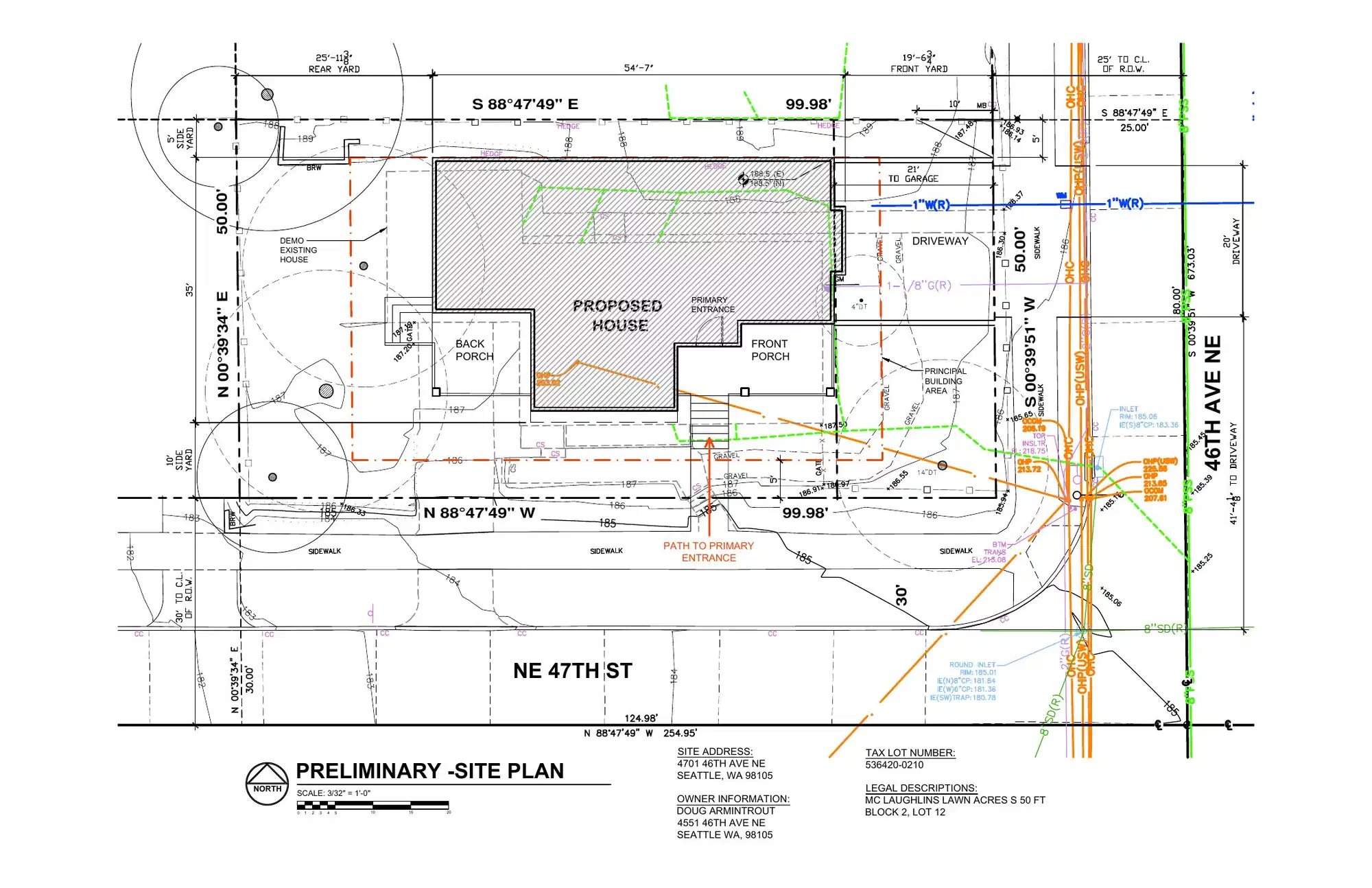 Site plan for 4701 46th Ave NE