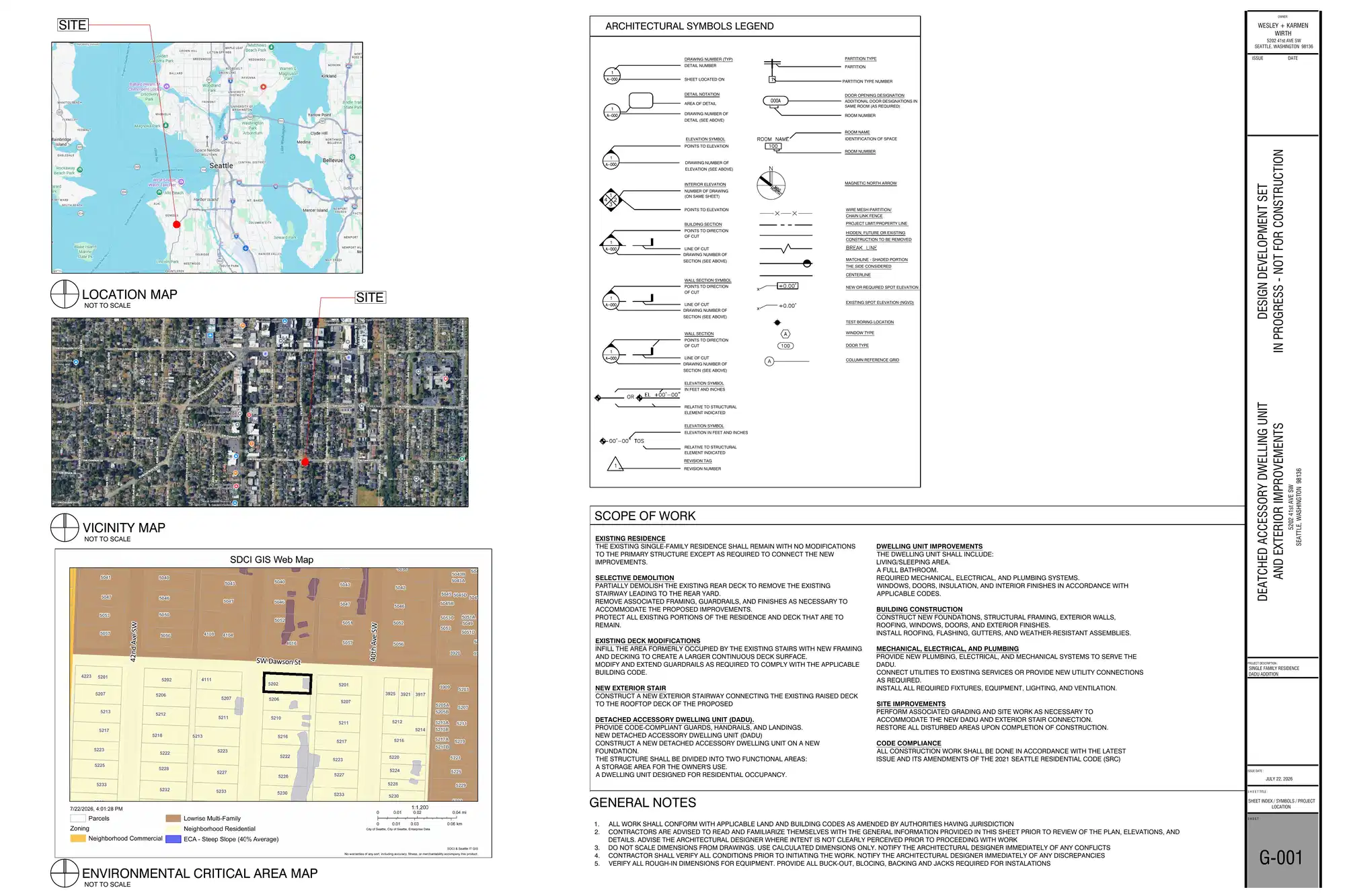 Site plan for 5202 41st Ave SW