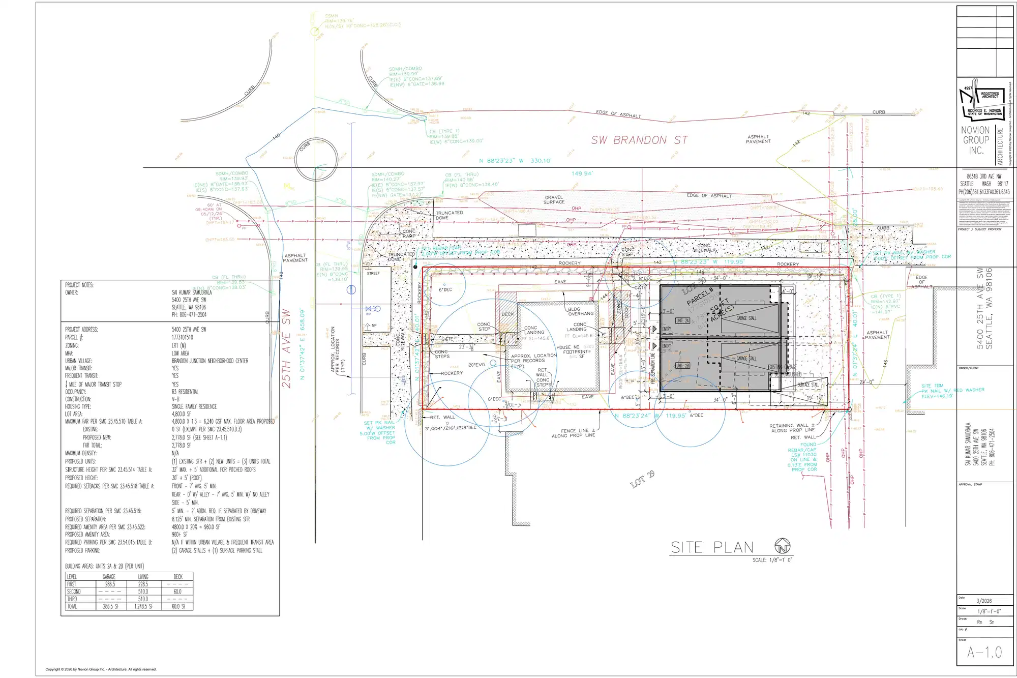 Site plan for 5400 25th Ave SW