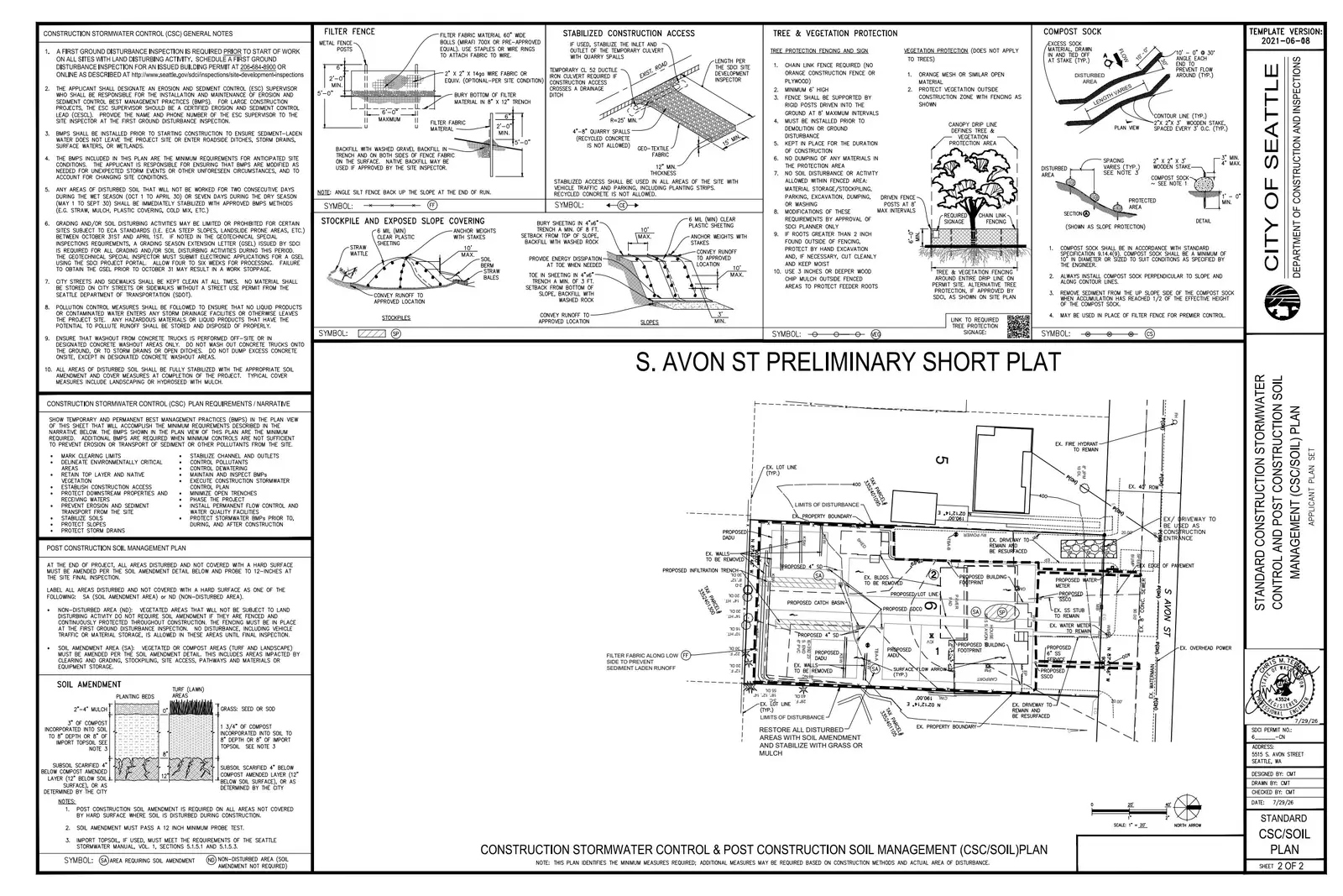 Site plan for 5515 S Avon St
