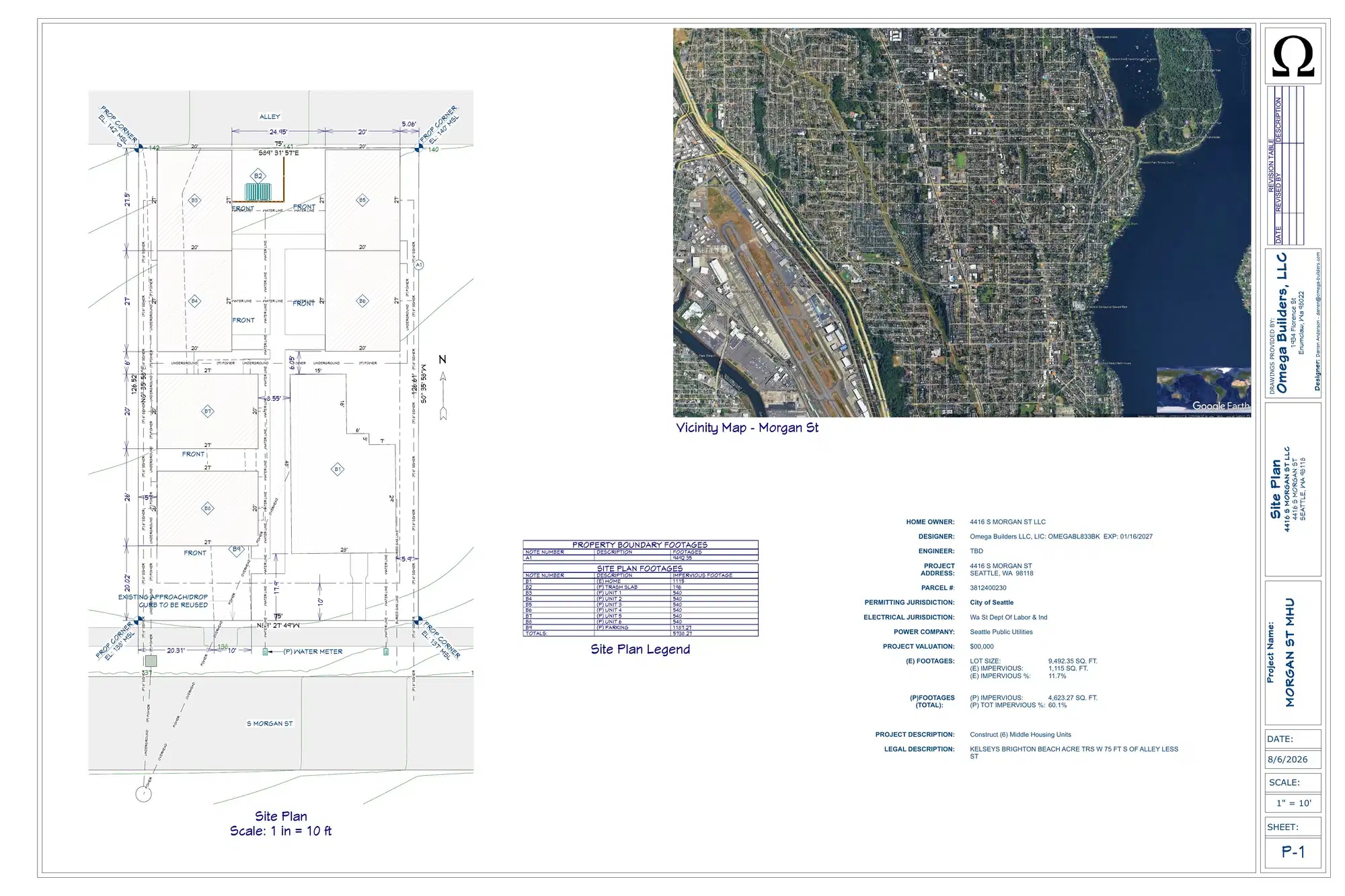 Site plan for 4416 S Morgan St