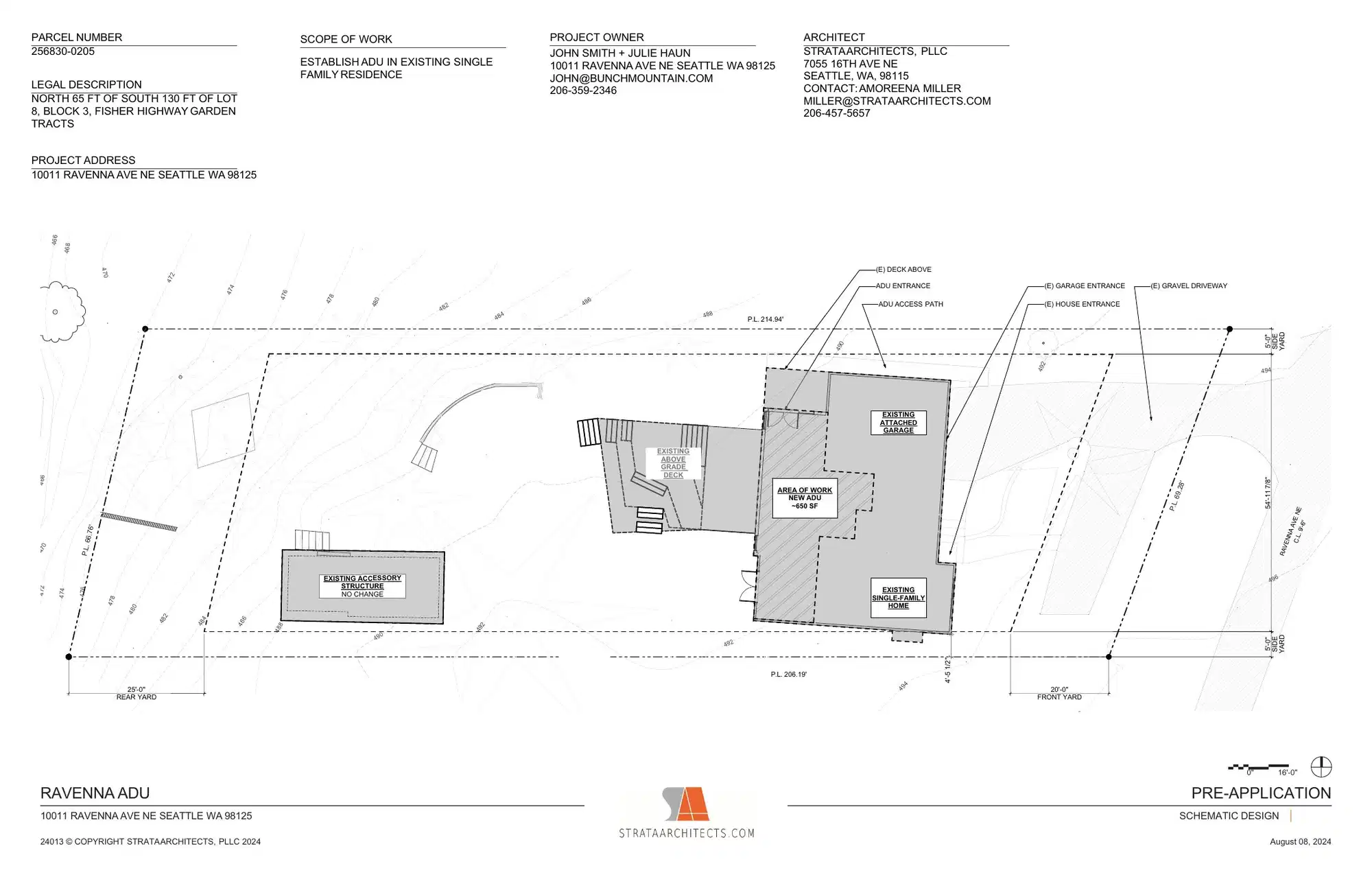 Site plan for 10011 Ravenna Ave NE
