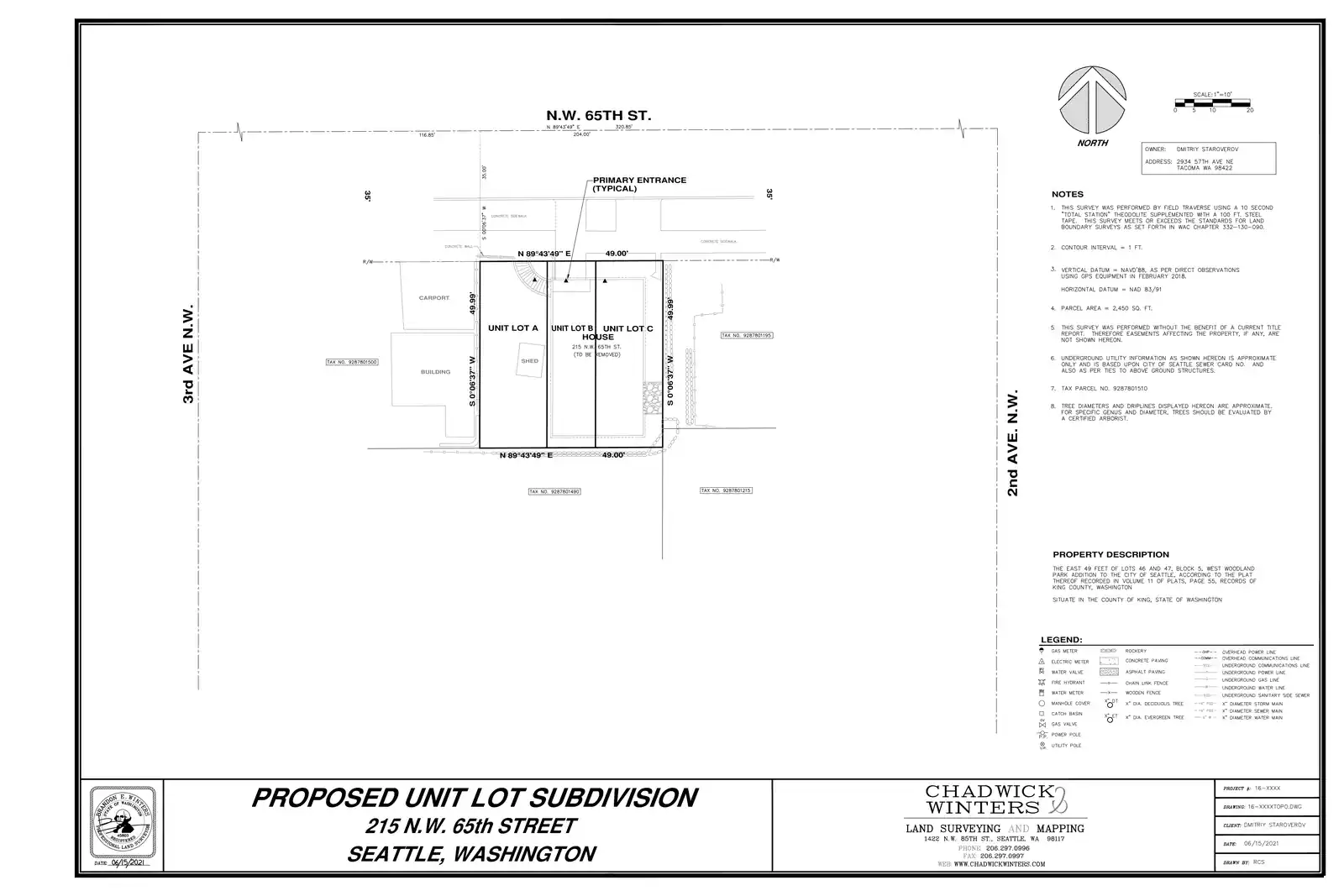 Site plan for 215 NW 65th St