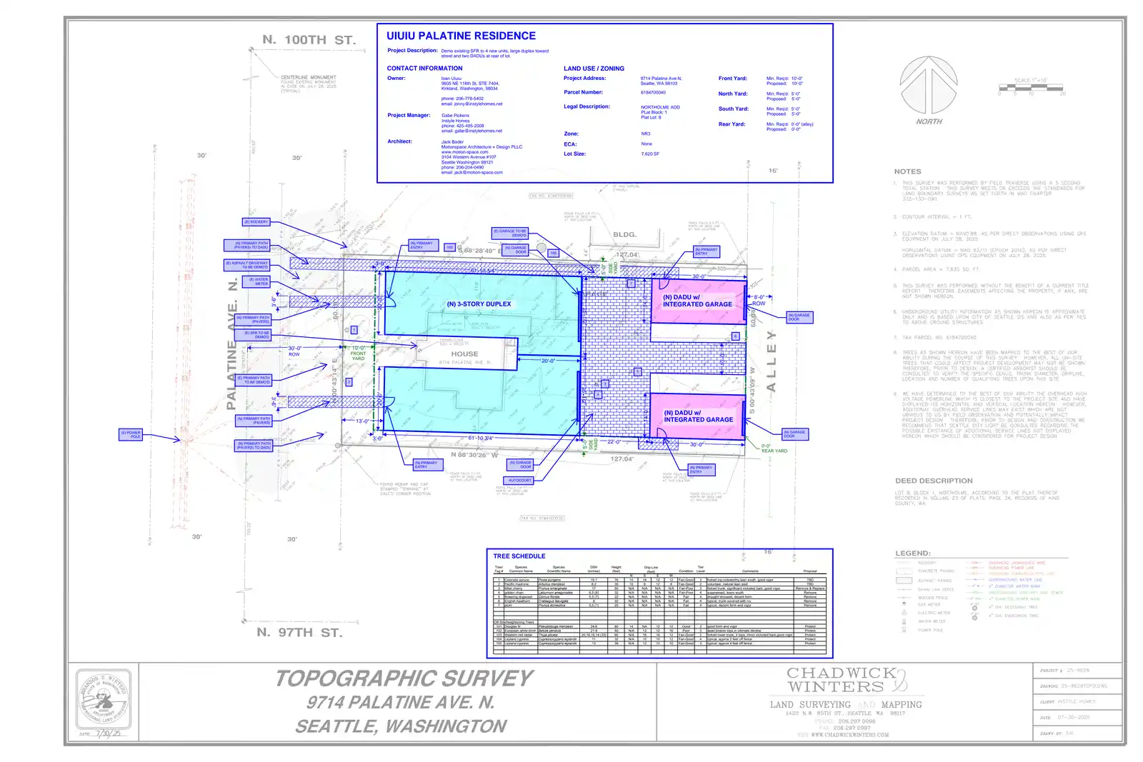 Site plan for 9714 Palatine Ave N