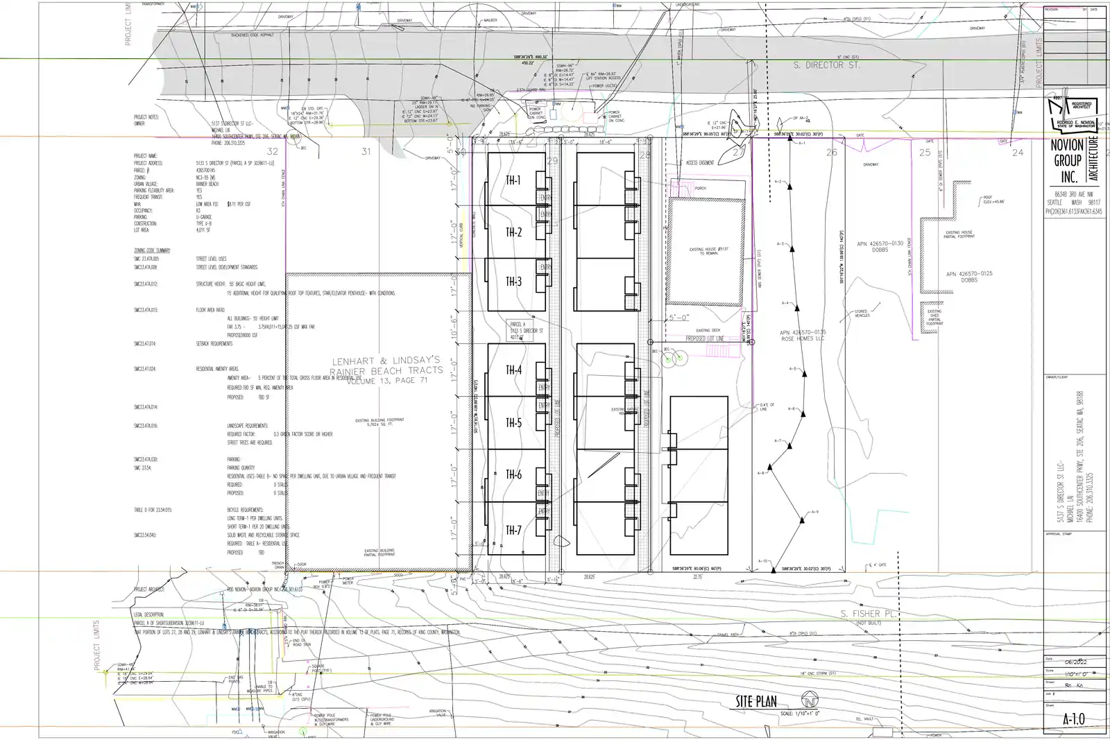 Site plan for 5133 S Director St