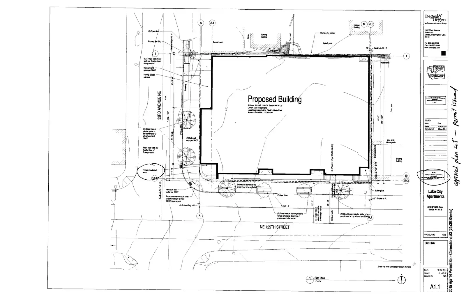 Site plan for 3300 NE 125th St