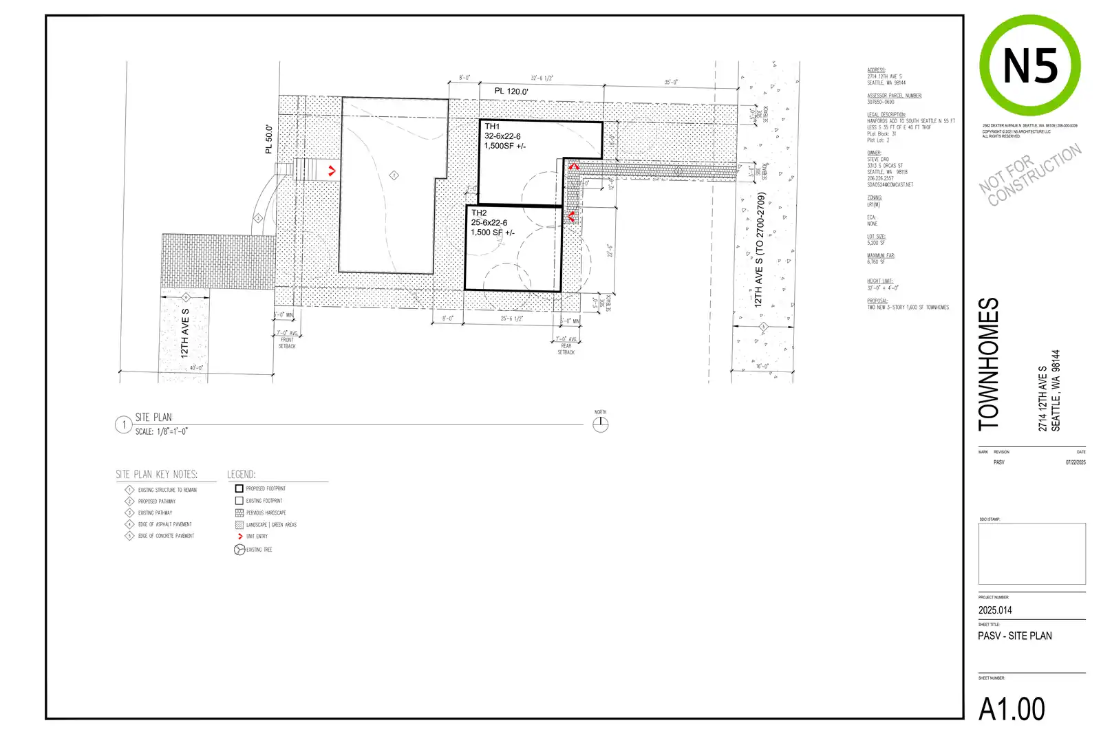Site plan for 2714 12th Ave S