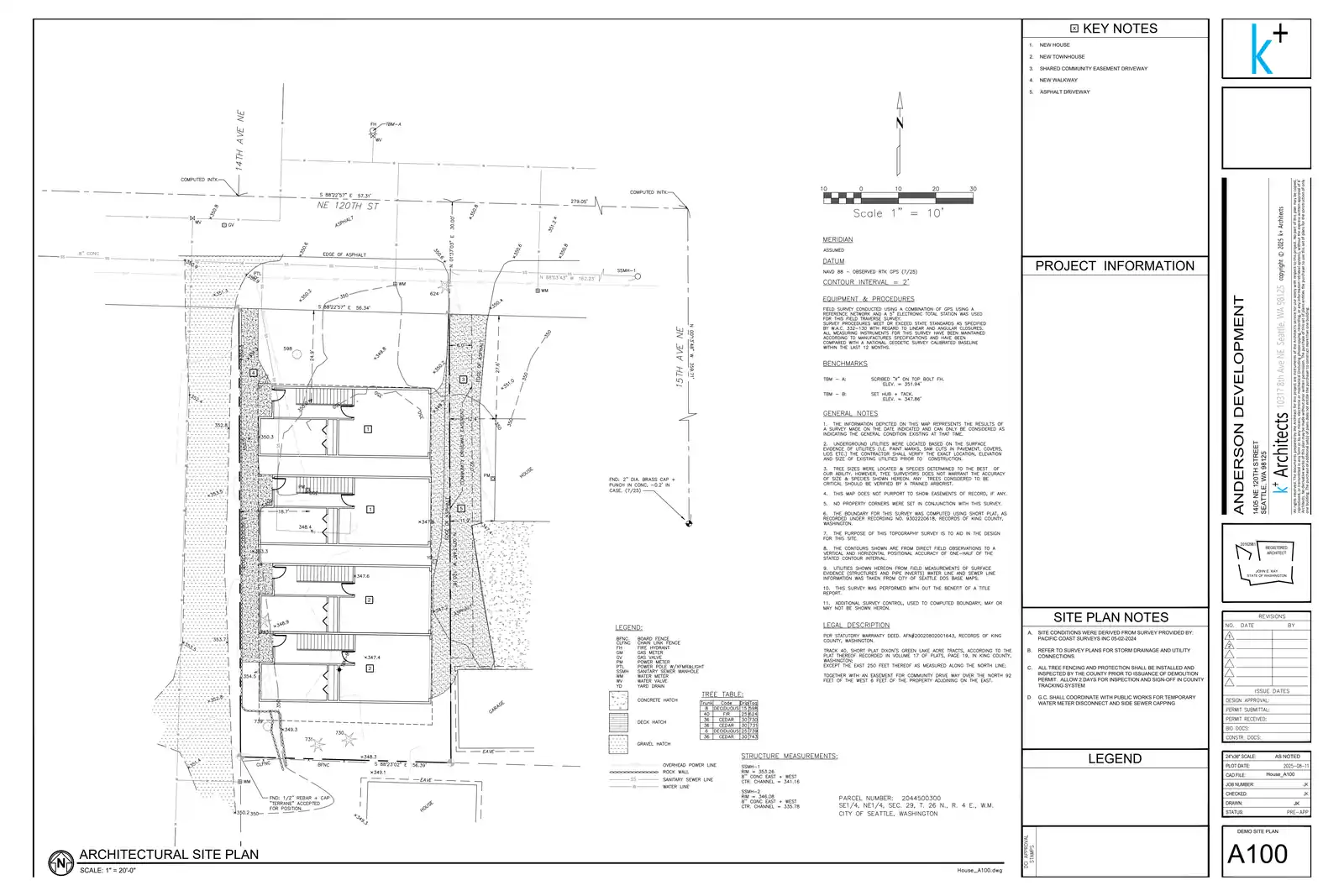 Site plan for 1405 NE 120th St