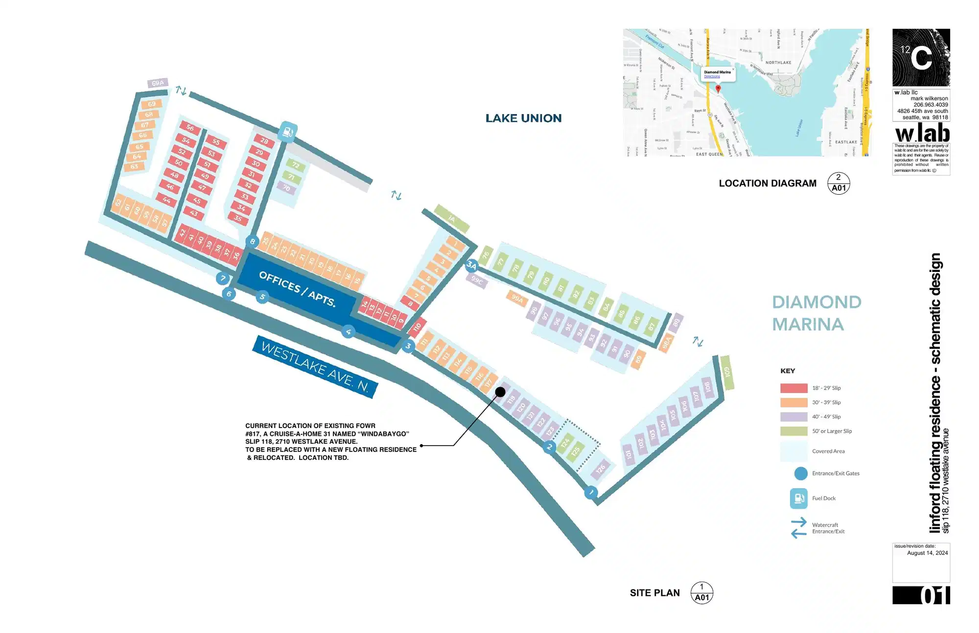 Site plan for 2710 Westlake Ave N